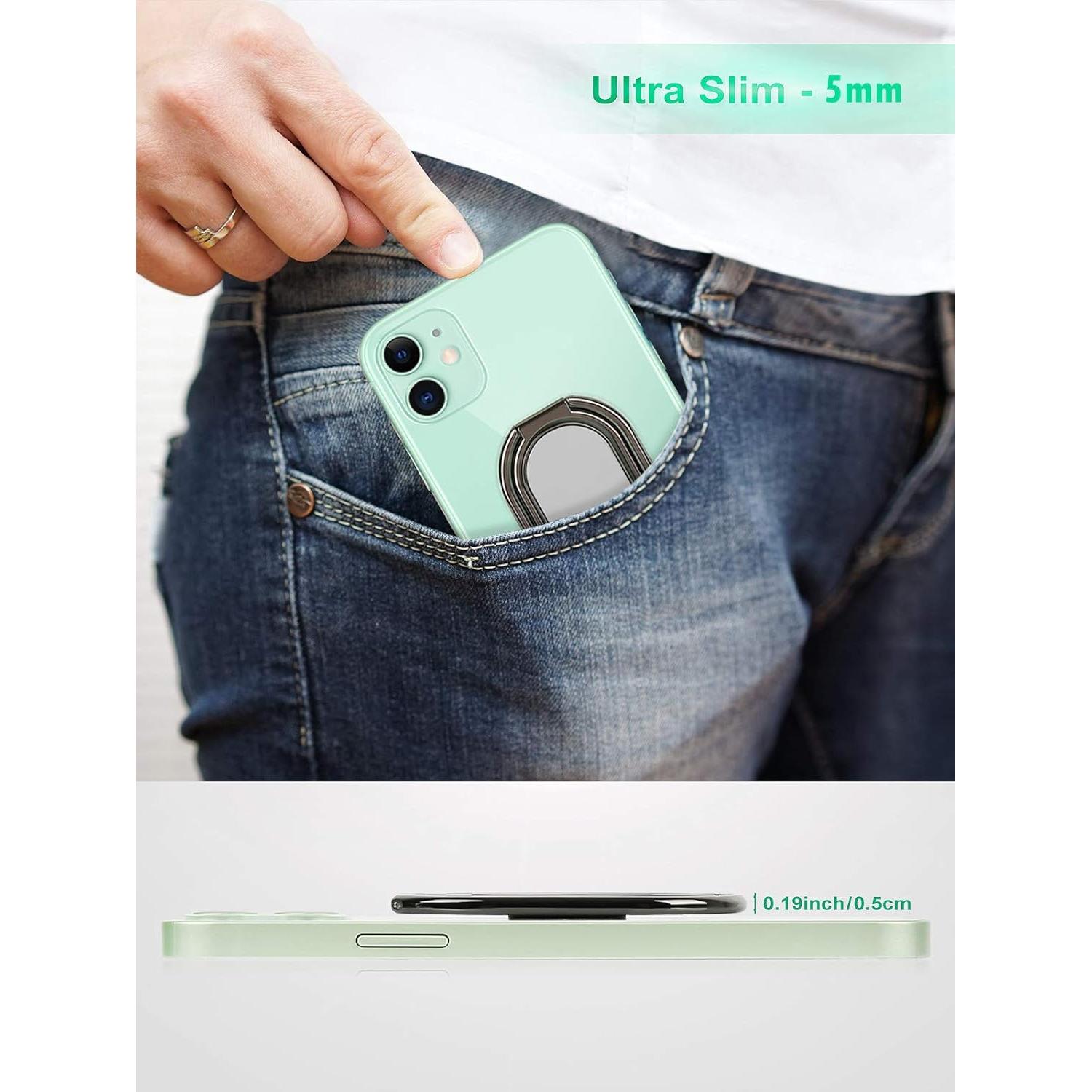 Soporte para teléfono anular Mindsky 360° Negro Gun