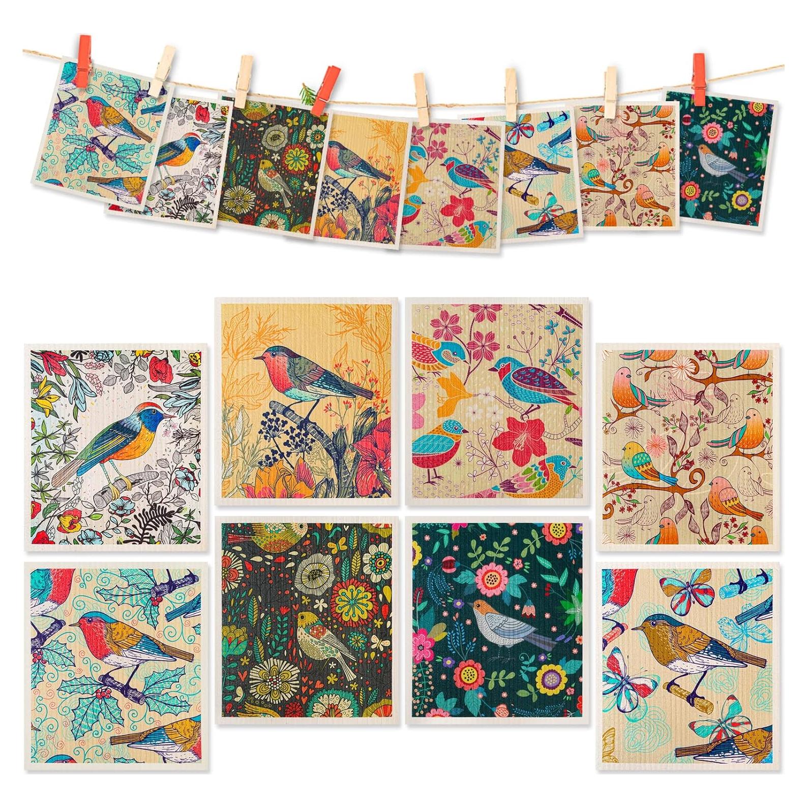 Paquete de 8 paños de cocina Lucomb, absorbentes y lavables