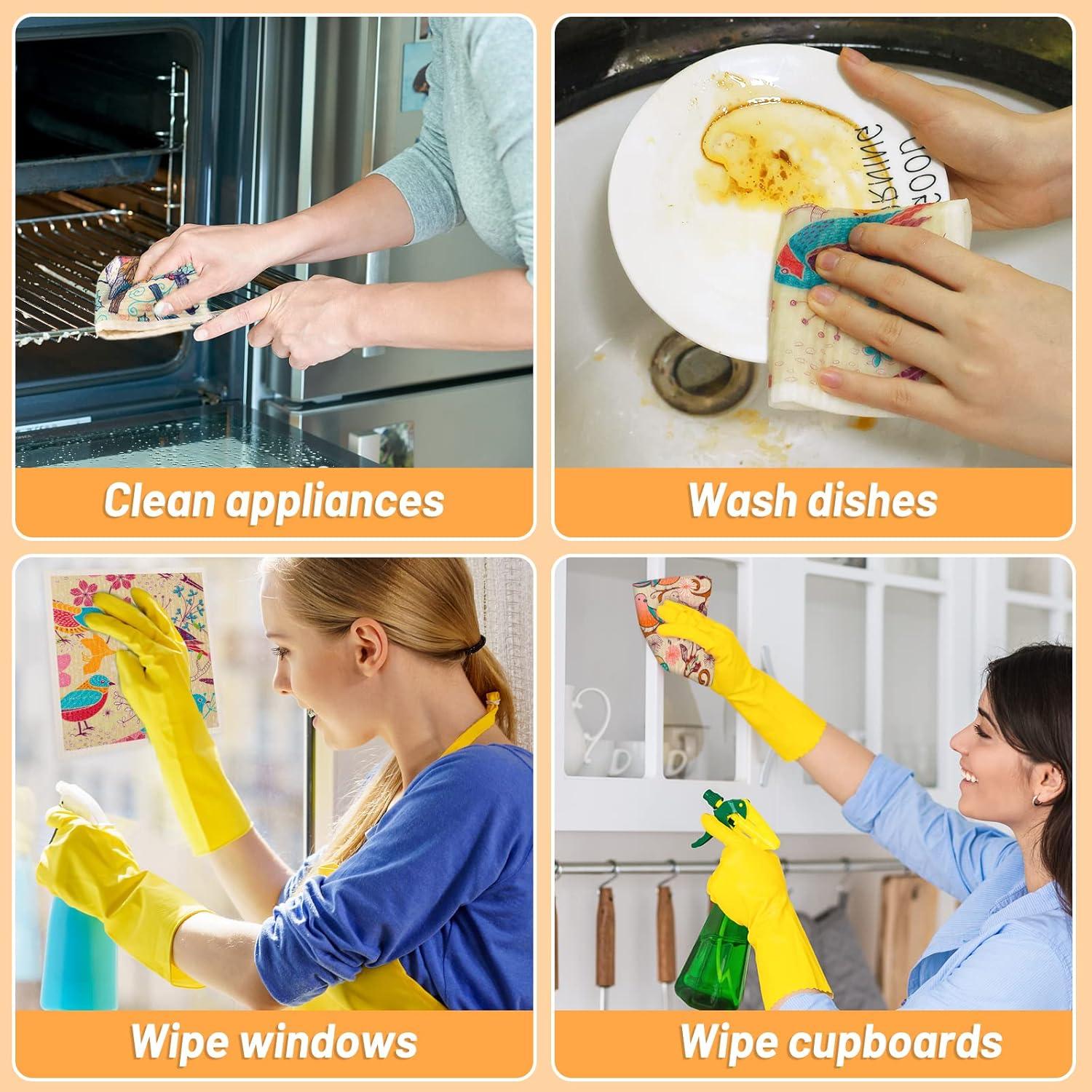 Paquete de 8 paños de cocina Lucomb, absorbentes y lavables