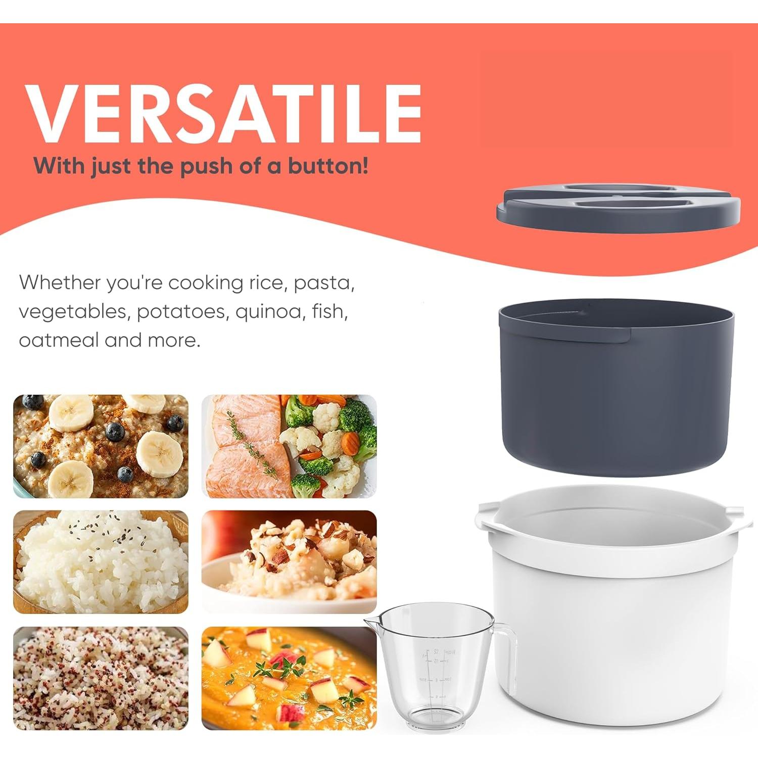 Cocinero de Arroz y Vaporera Zwippy V2.0 2L Antiadherente