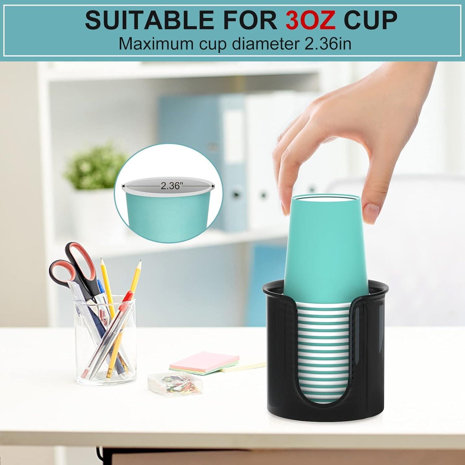 Soporte para Tazas de Baño BYAWAY - 2 Dispensadores 3 oz Negro