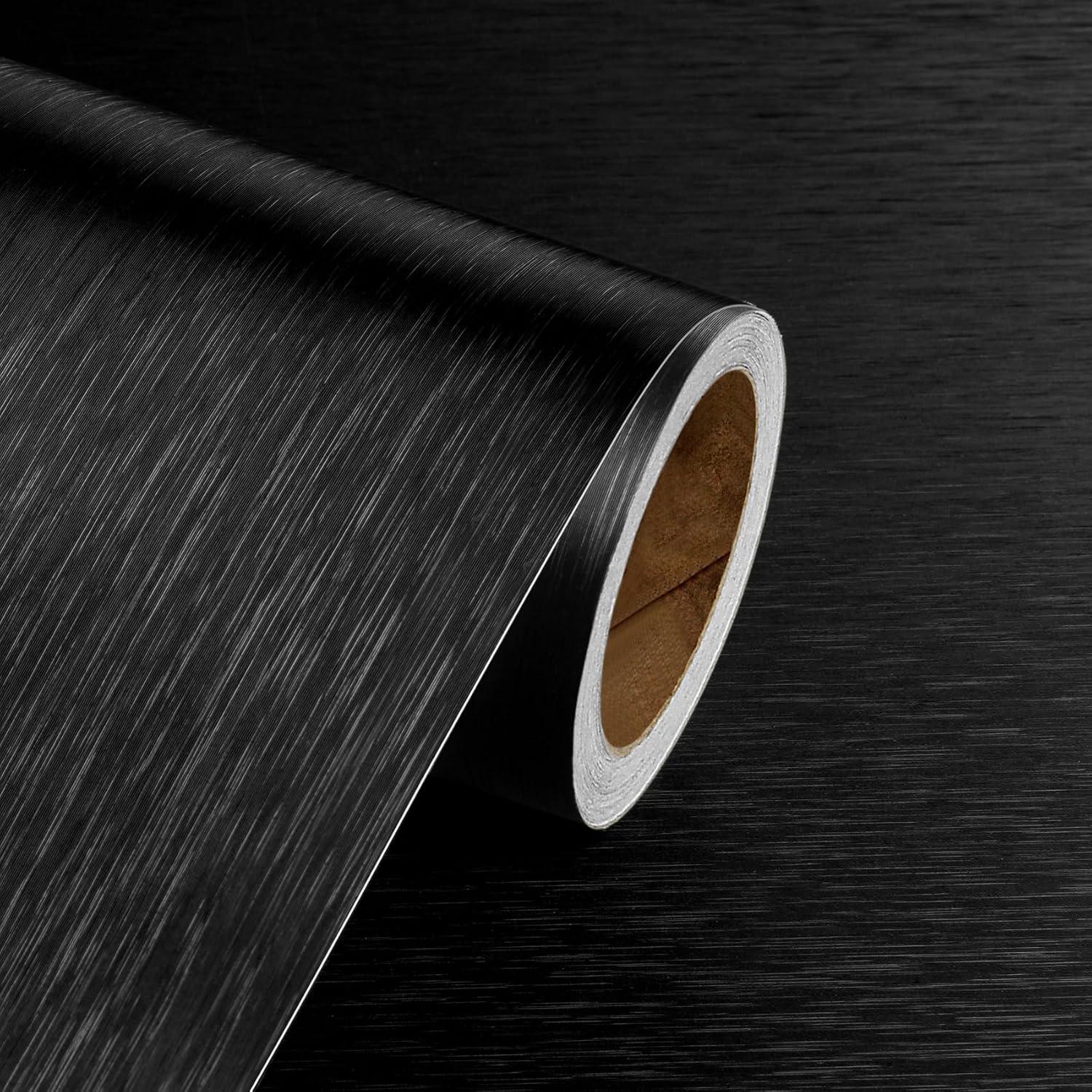 Papel Contacto Autoadhesivo Livelynine Acero Inoxidable Negro 40x200cm