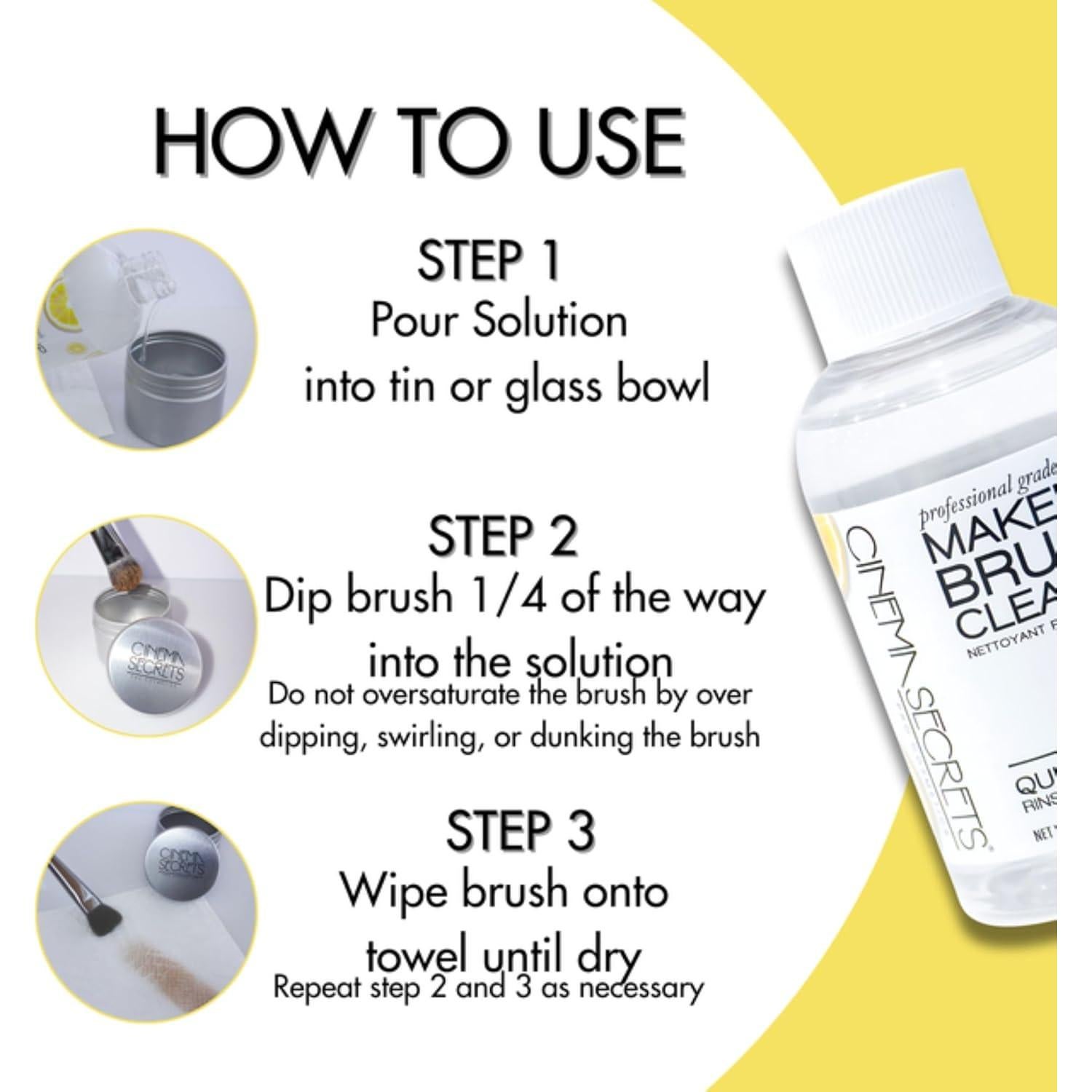 Limpiador de Brochas Cinema Secrets 59 ml - Secado Rápido