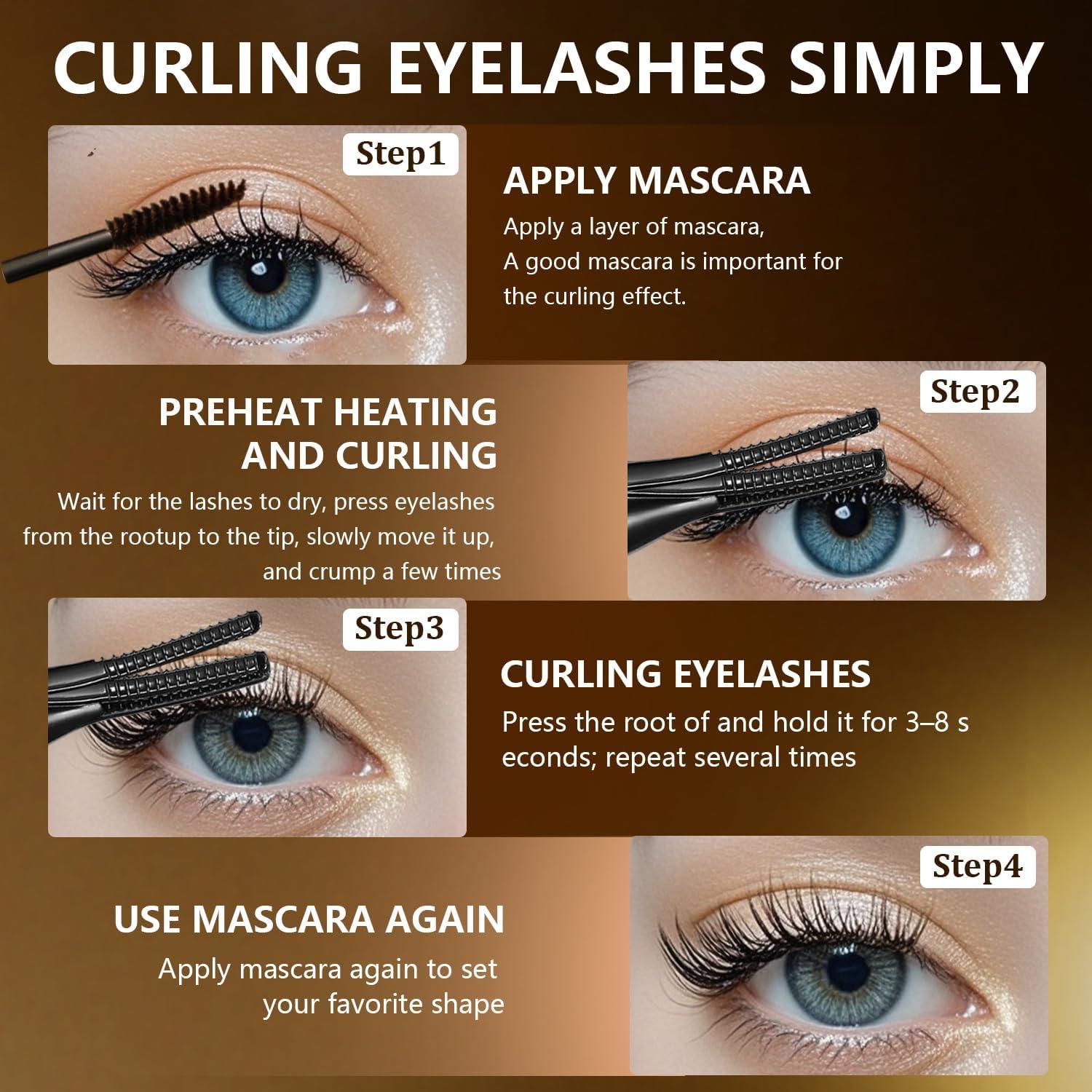 Rizador de Pestañas Eléctrico Acavado - Calentamiento Rápido 8s - 3 Modos de Calor