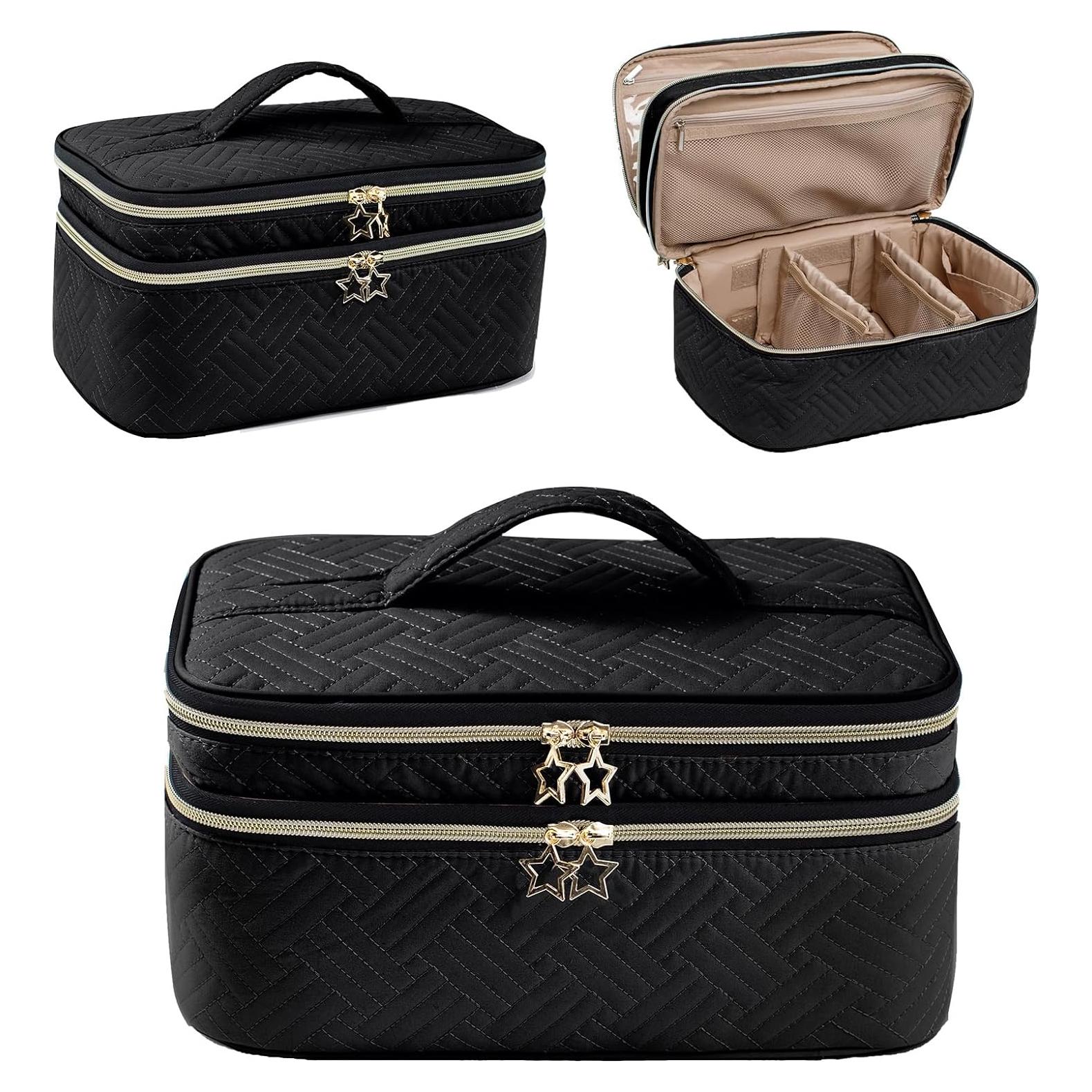 Bolsa de Maquillaje Grande AMOIGEE Doble Capa 30.5x17.8cm