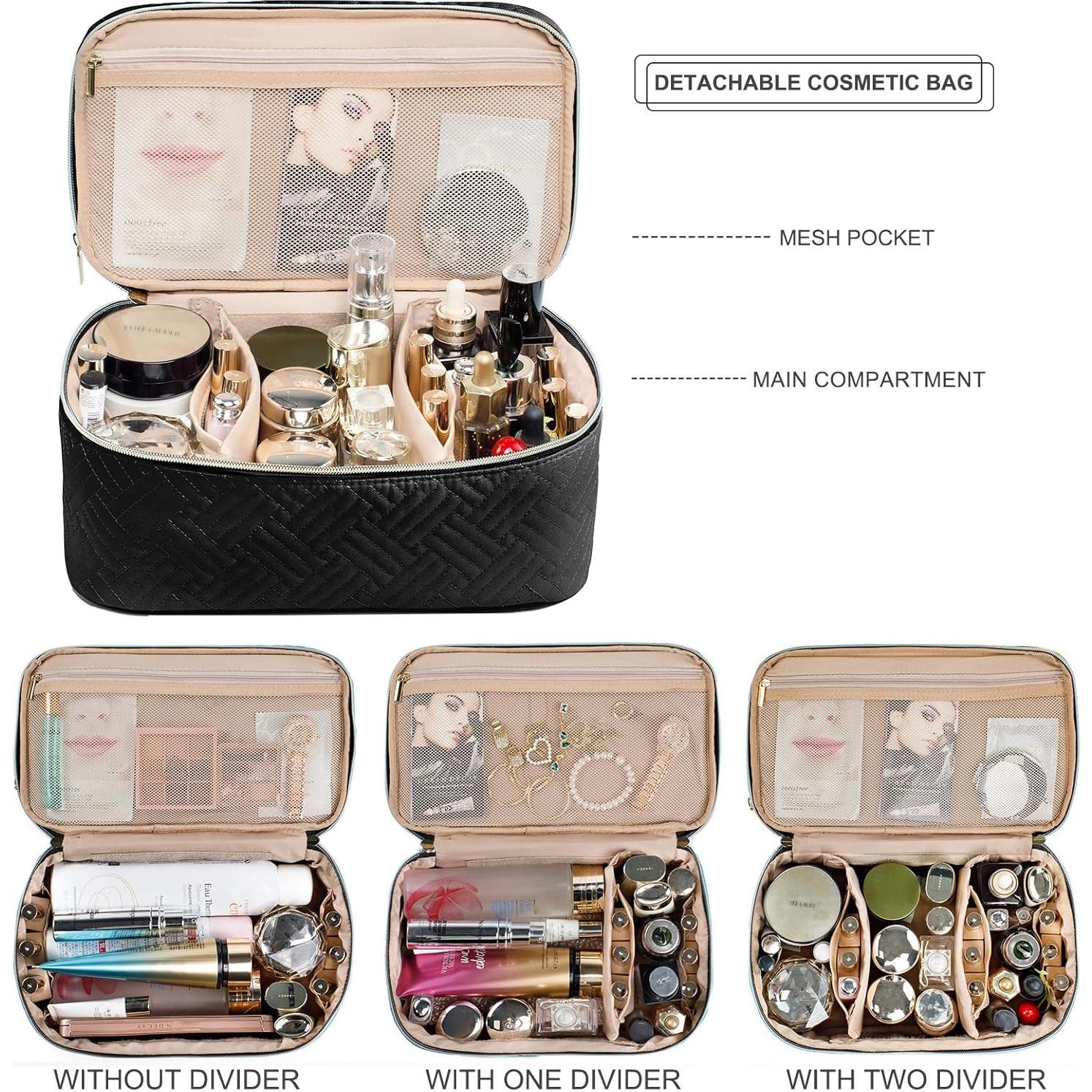 Bolsa de Maquillaje Grande AMOIGEE Doble Capa 30.5x17.8cm