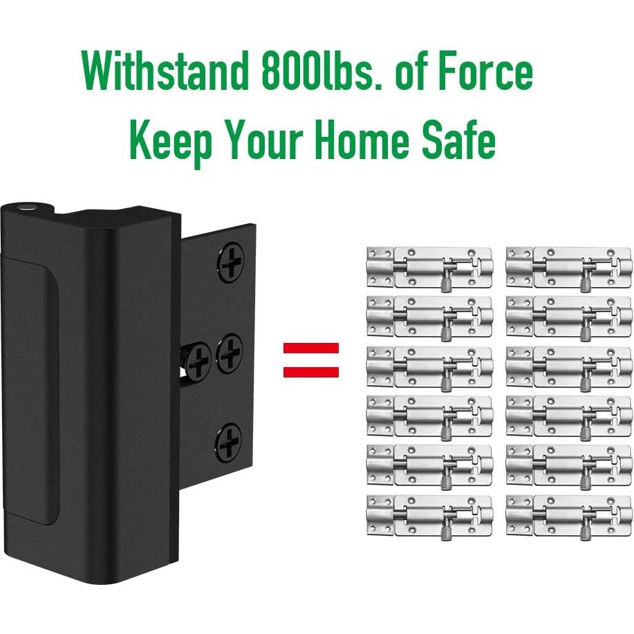 Cerradura de Refuerzo de Seguridad CRANACH para Puertas - Negra