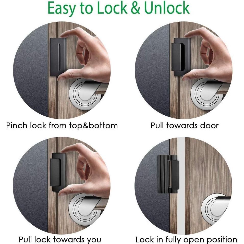 Cerradura de Refuerzo de Seguridad CRANACH para Puertas - Negra