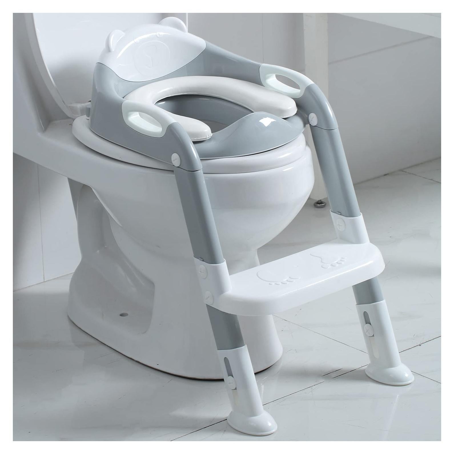 Asiento de Entrenamiento para Baño Fedicelly Gris/Blanco Ajustable