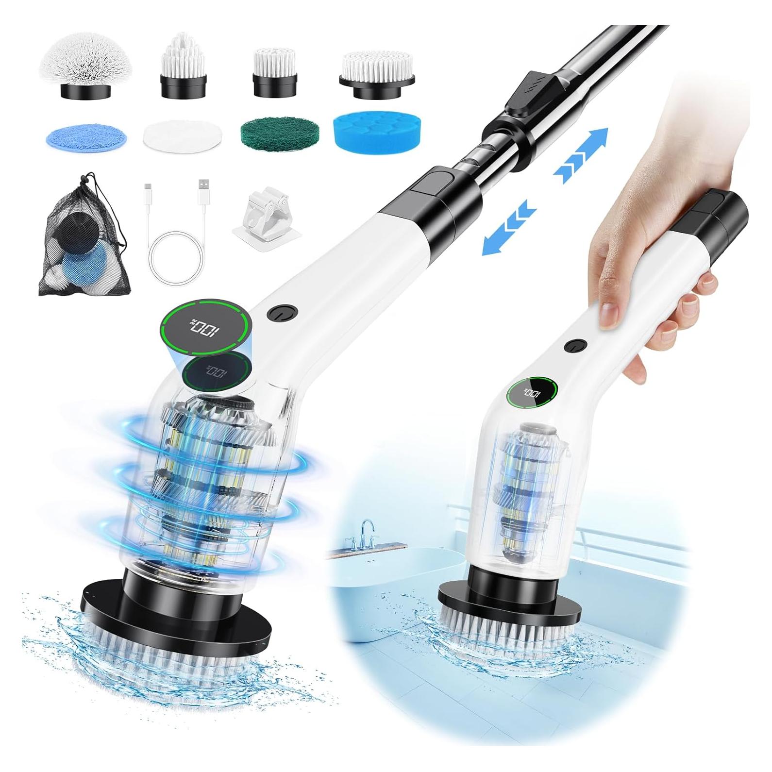 Limpiador Eléctrico PUFTEM HC-CA04 Inalámbrico 8 Cepillos