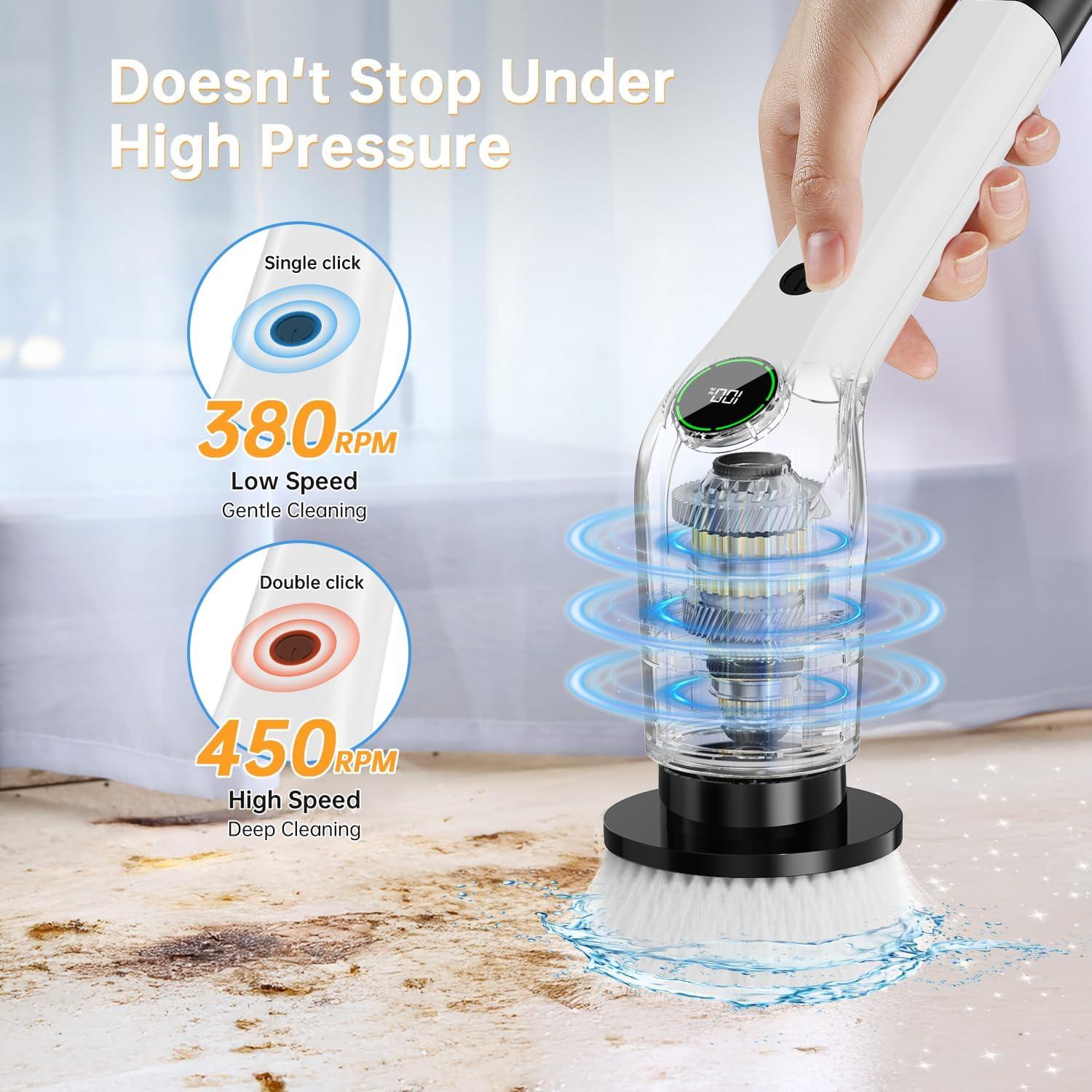 Limpiador Eléctrico PUFTEM HC-CA04 Inalámbrico 8 Cepillos