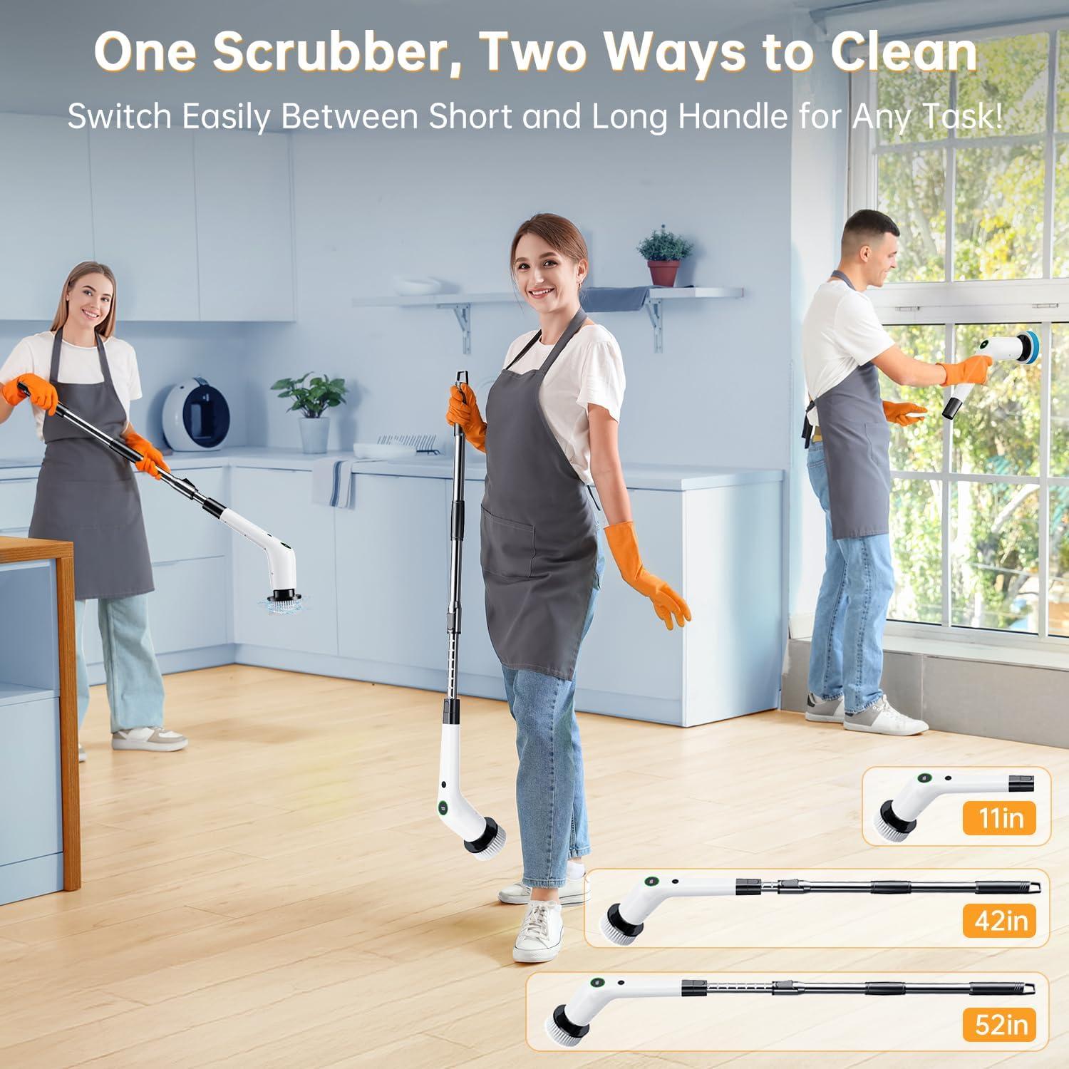 Limpiador Eléctrico PUFTEM HC-CA04 Inalámbrico 8 Cepillos