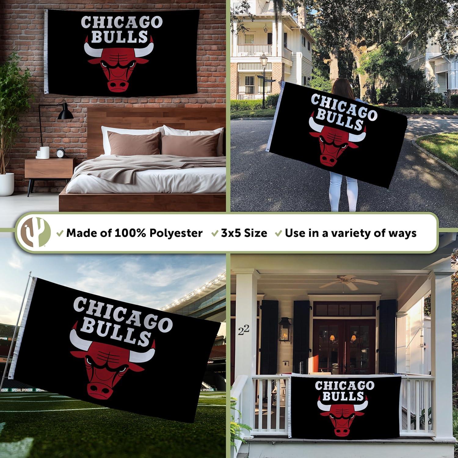 Bandera Chicago Bulls Desert Cactus 91x152 cm Poliester