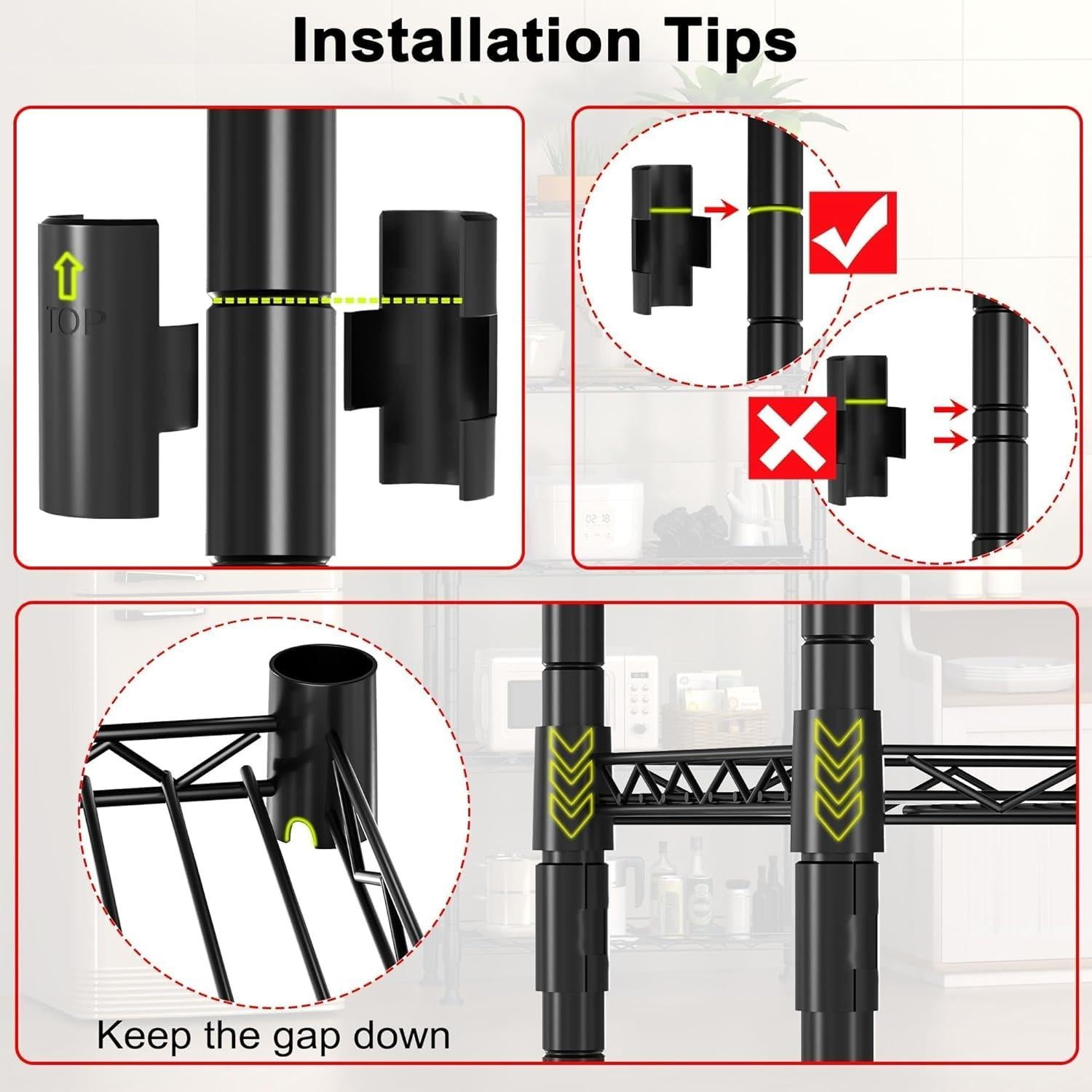 Estantería de Metal GIOTORENT 5 Niveles Ajustable 30x30x127cm Negro