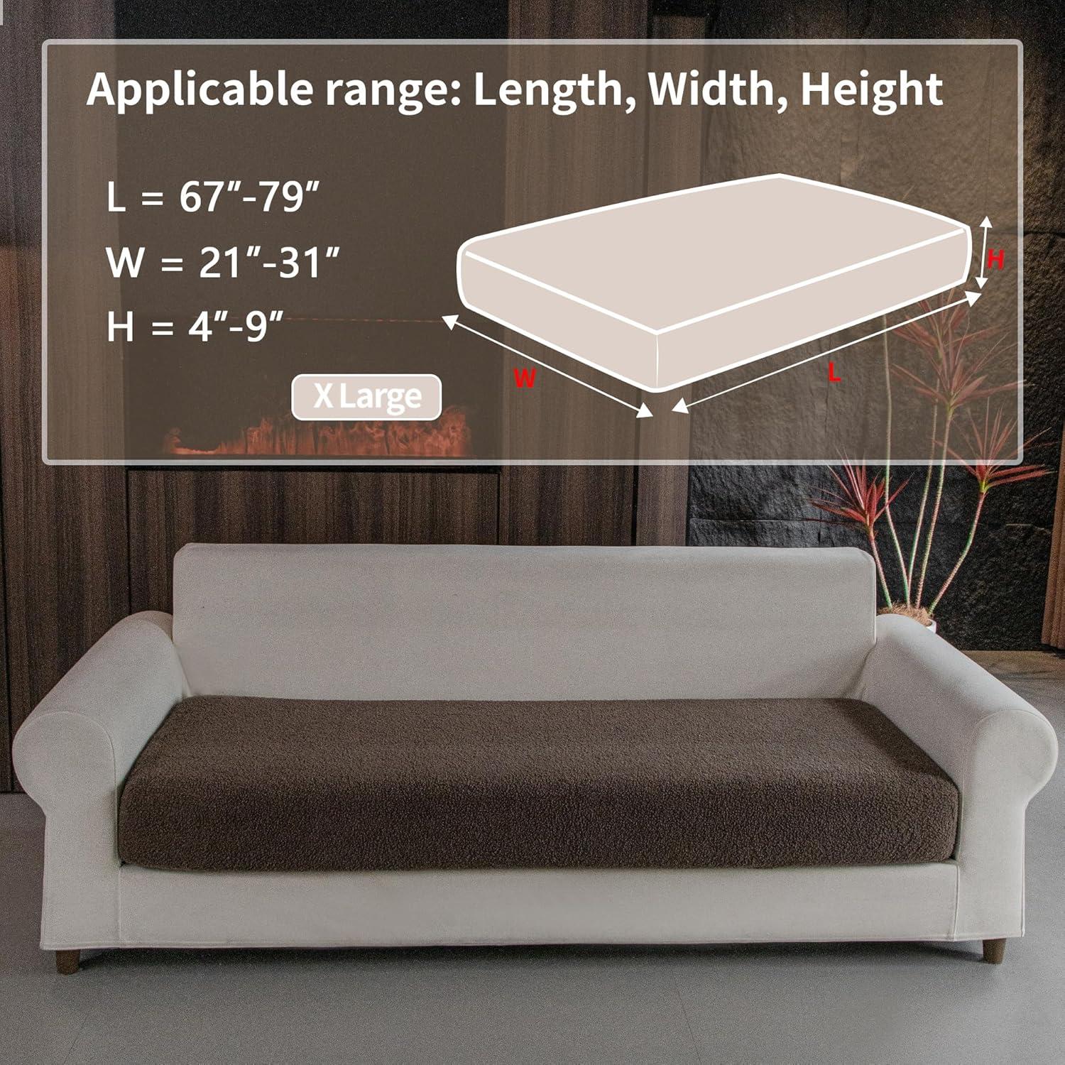 Funda de Sofá Seccional OHSIO XL Marrón Lavable y Elástica