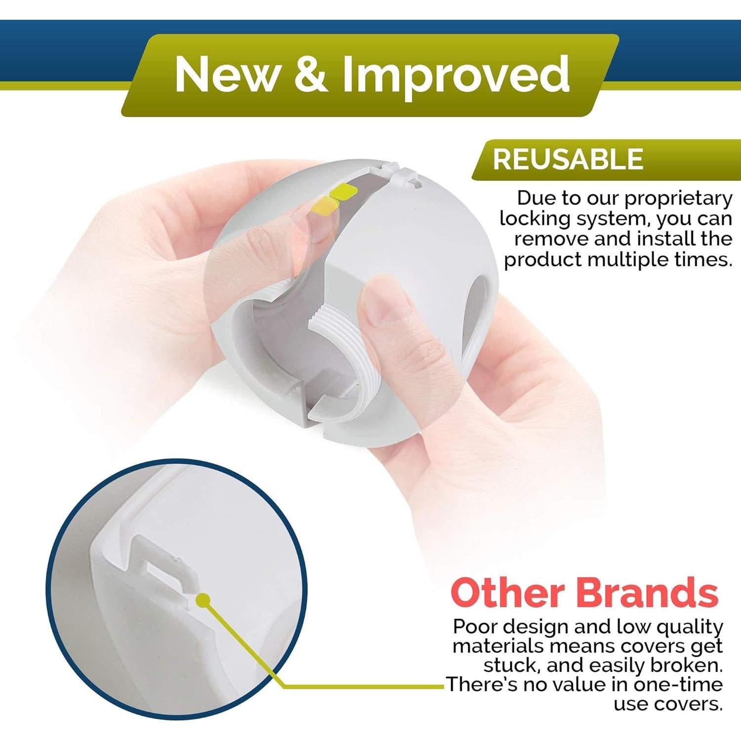 Cubiertas de Perilla de Puerta de Seguridad Wappa Baby - 4 Piezas