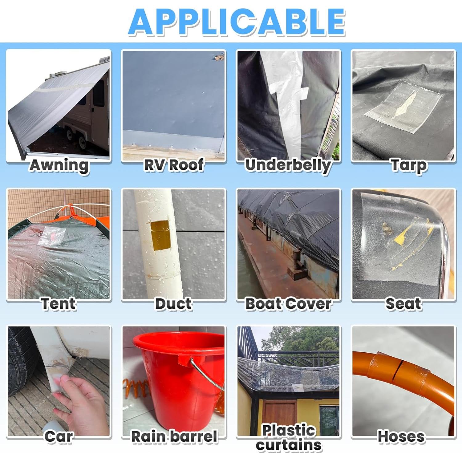 Cinta de Reparación Impermeable Tikfoam 10.16 cm x 3.05 m