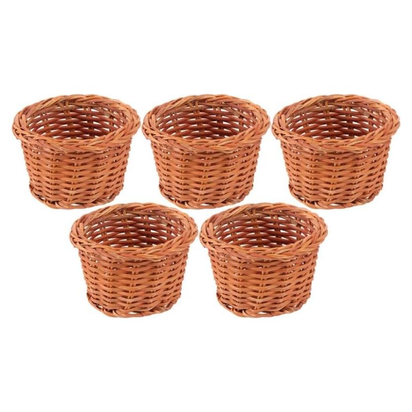 5 Mini Cestas Tejidas EXCEART para Decoración y Dulces