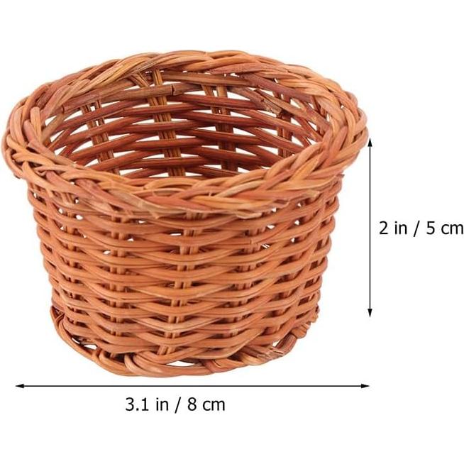 5 Mini Cestas Tejidas EXCEART para Decoración y Dulces