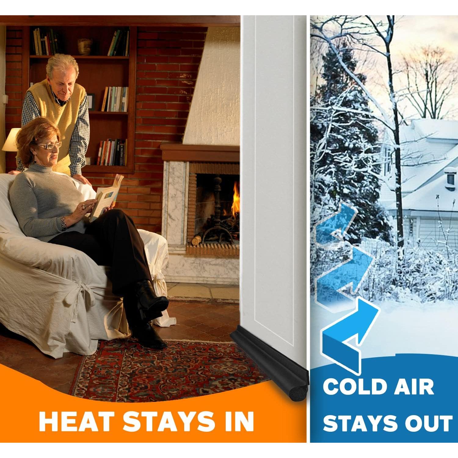 Tapón para Corrientes de Aire MAXTID 91 cm Negro Ajustable