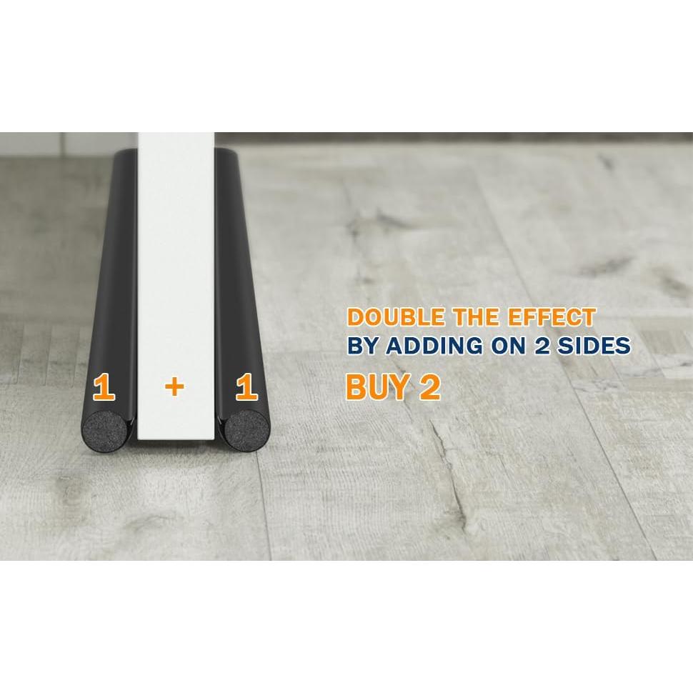 Tapón para Corrientes de Aire MAXTID 91 cm Negro Ajustable