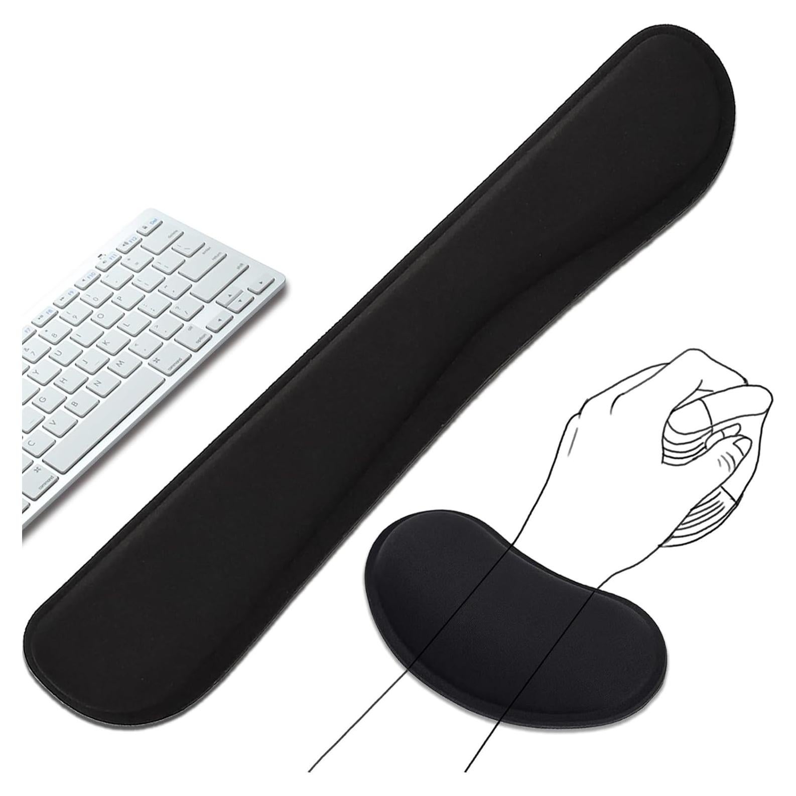 Juego de Reposamuñecas Ergonómico Pure Choice Negro