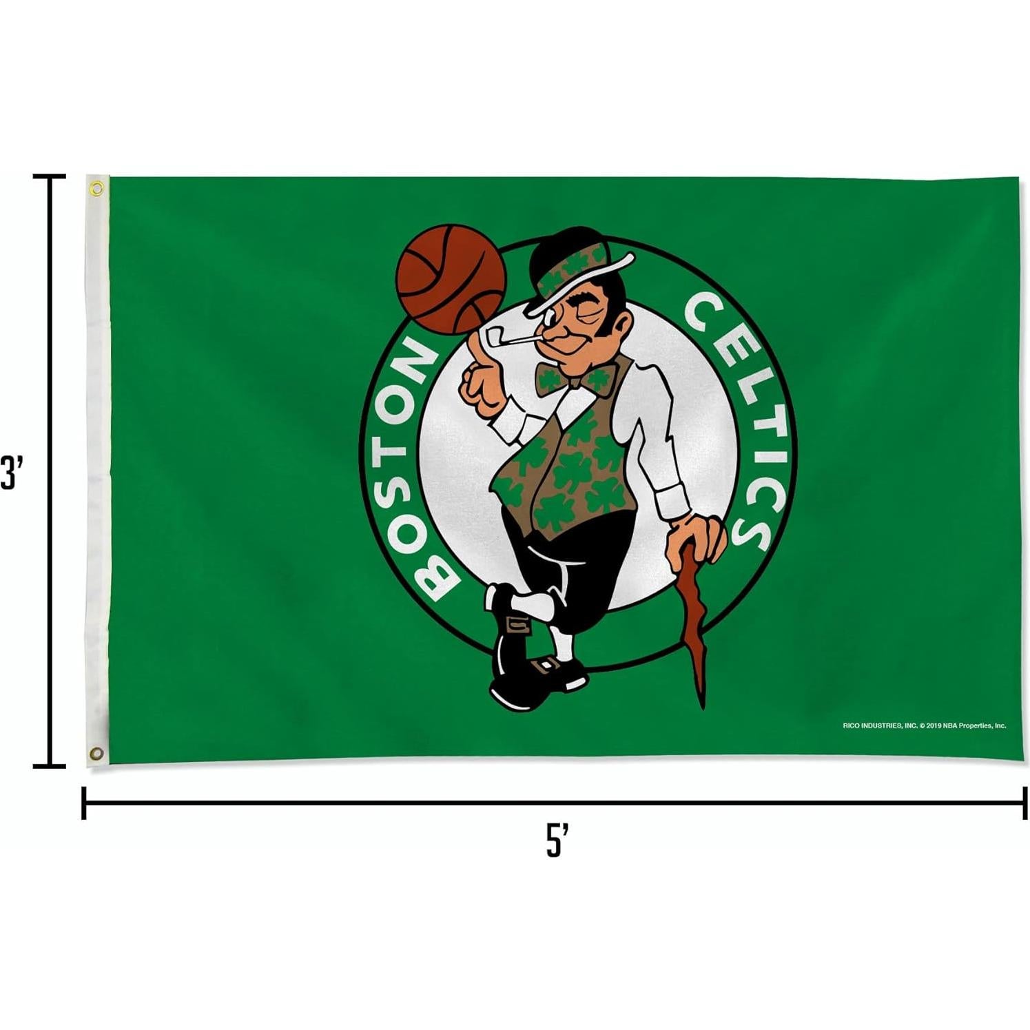 Bandera Boston Celtics Rico Industries 91x152 cm con Ojales