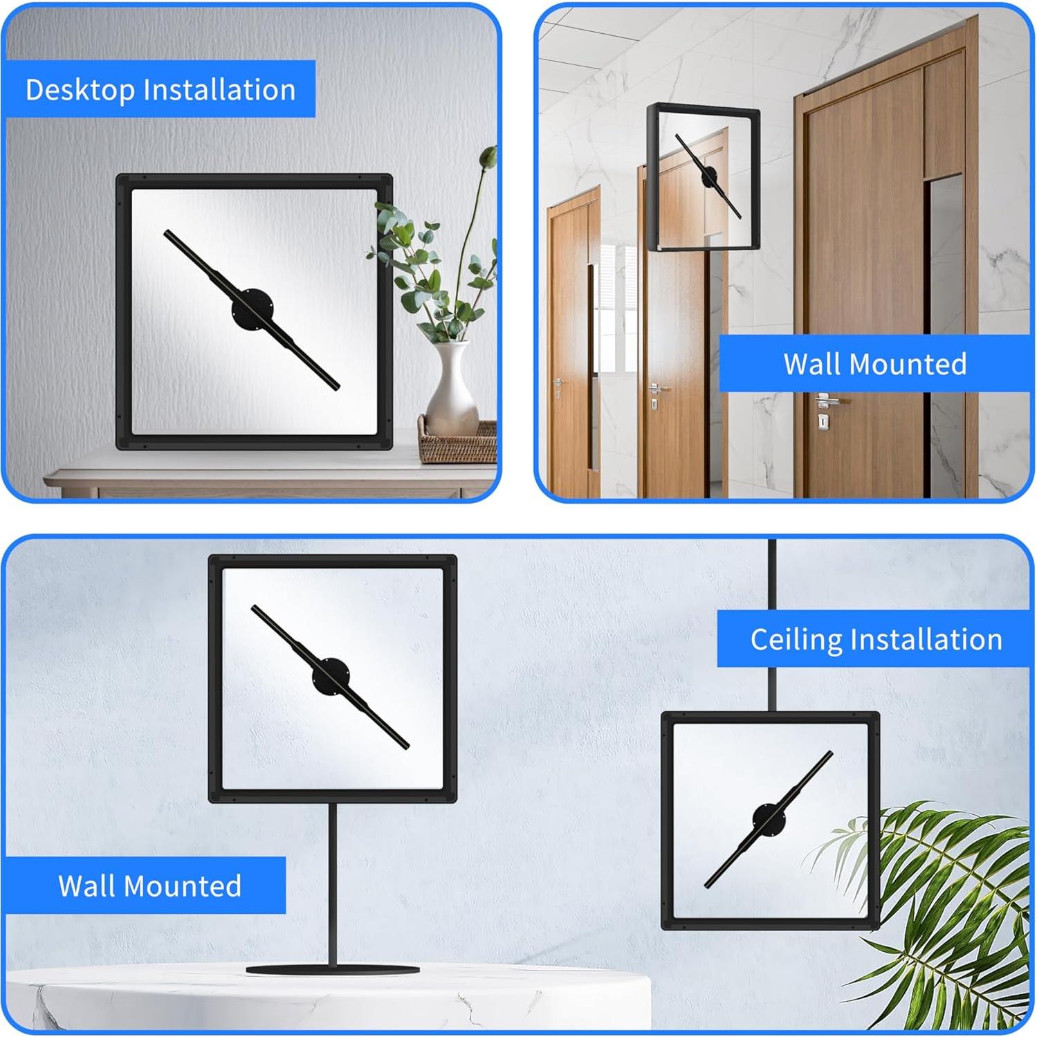 Ventilador Holográfico 3D GIWOX 45 cm WiFi 800P Alta Resolución