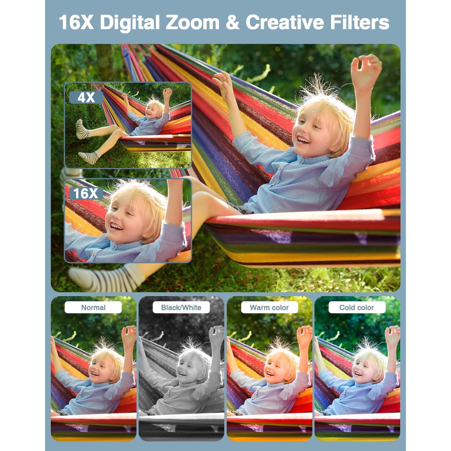 Cámara Digital Lecran 44MP FHD 1080P Compacta para Niños