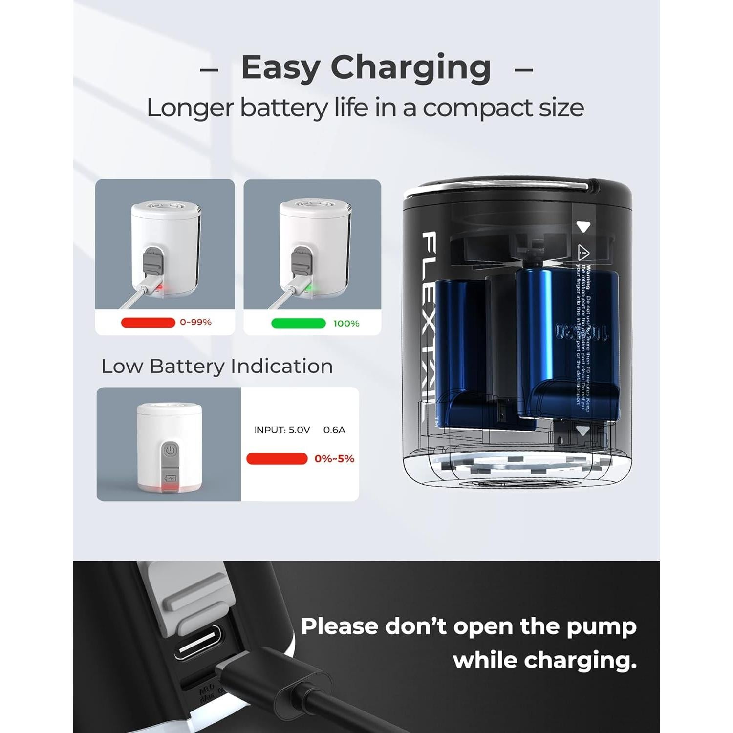 Bomba de Aire Portátil FLEXTAILGEAR TY2X 4kPa Recargable