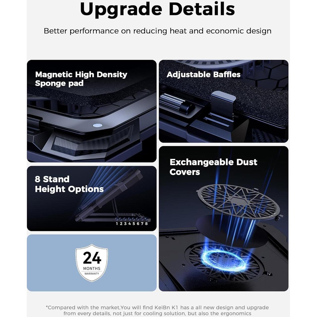 Almohadilla de Enfriamiento para Laptop KeiBn K1 15.6-19.3"