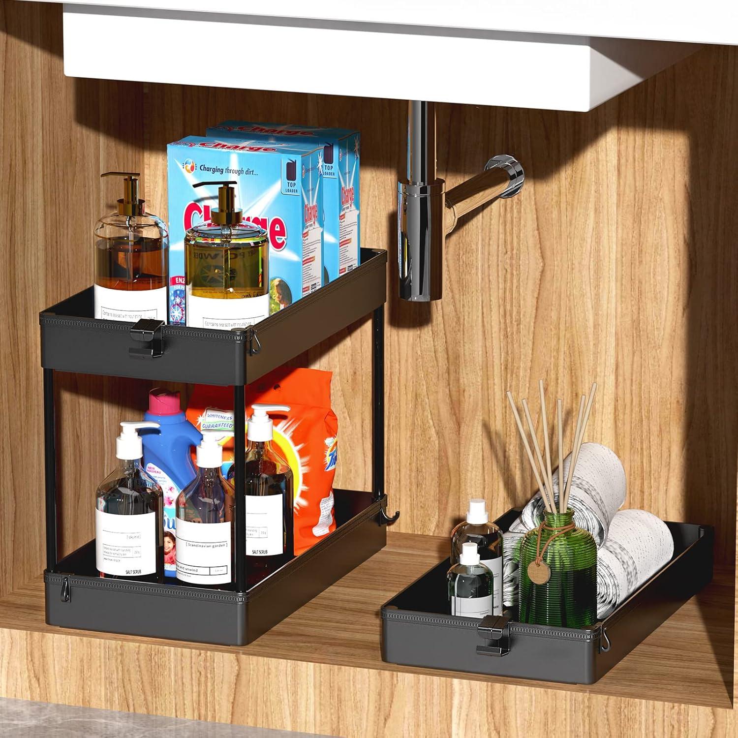 Carro de Almacenamiento Rodante SPACEKEEPER 3 Niveles Negro