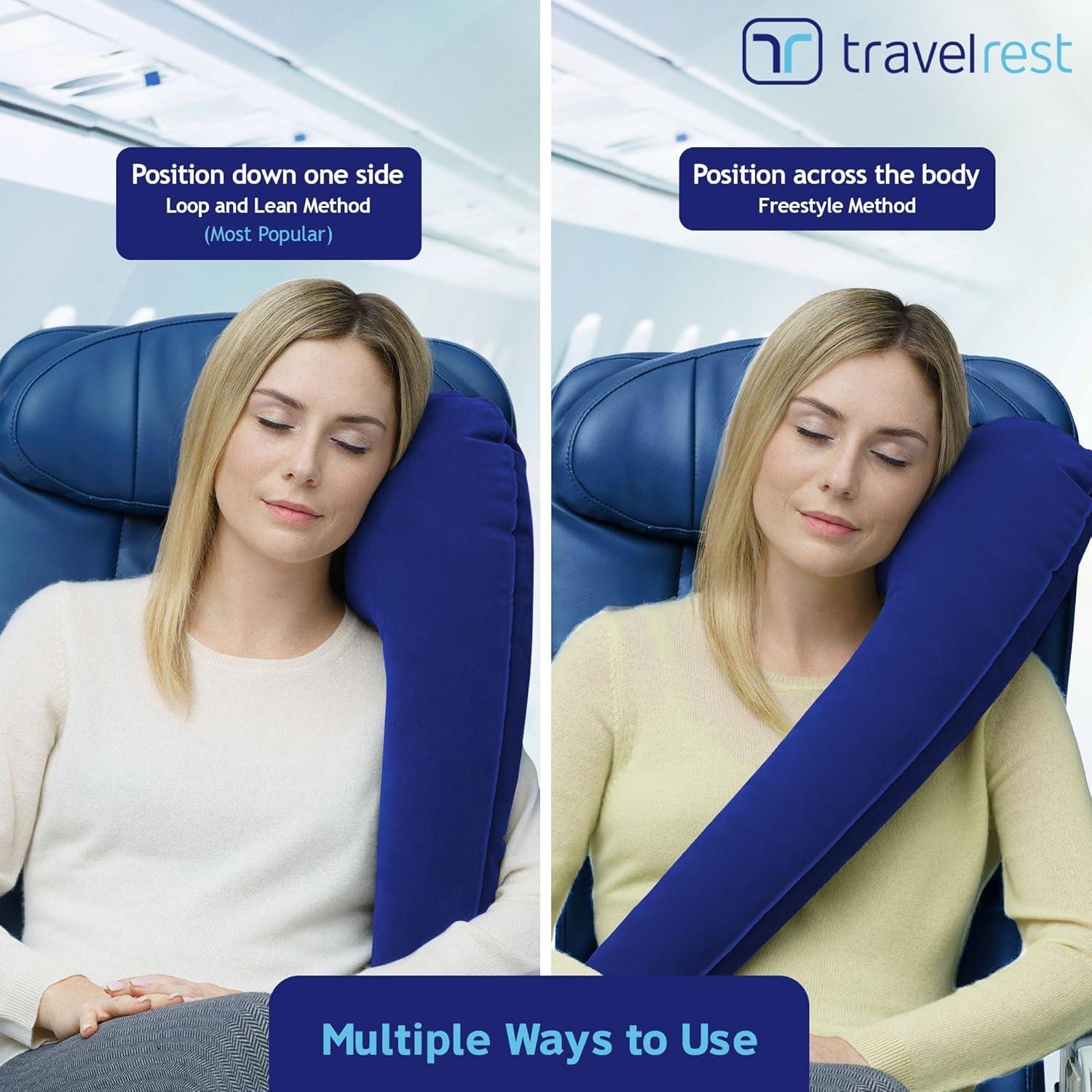 Almohada de Viaje Travelrest Ultimate Inflable Azul
