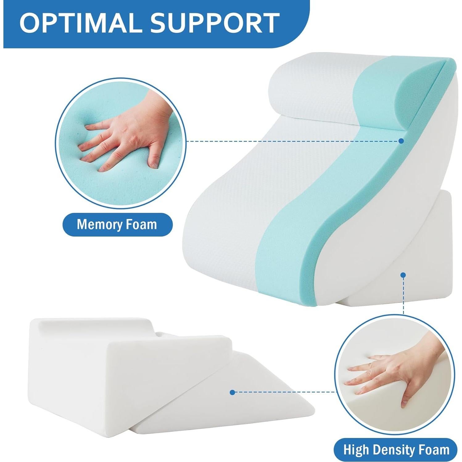 Juego de 5 Almohadas en Cuña Ortopédica Ahpmeoa - Espuma Viscoelástica