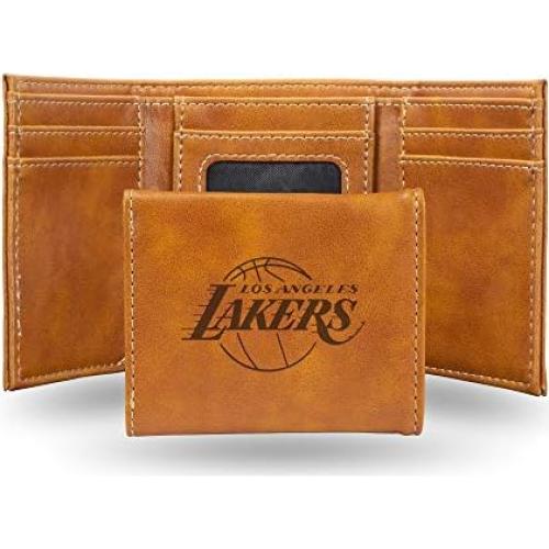 Cartera Trifold Marrón Rico Industries Lakers Grabada a Láser