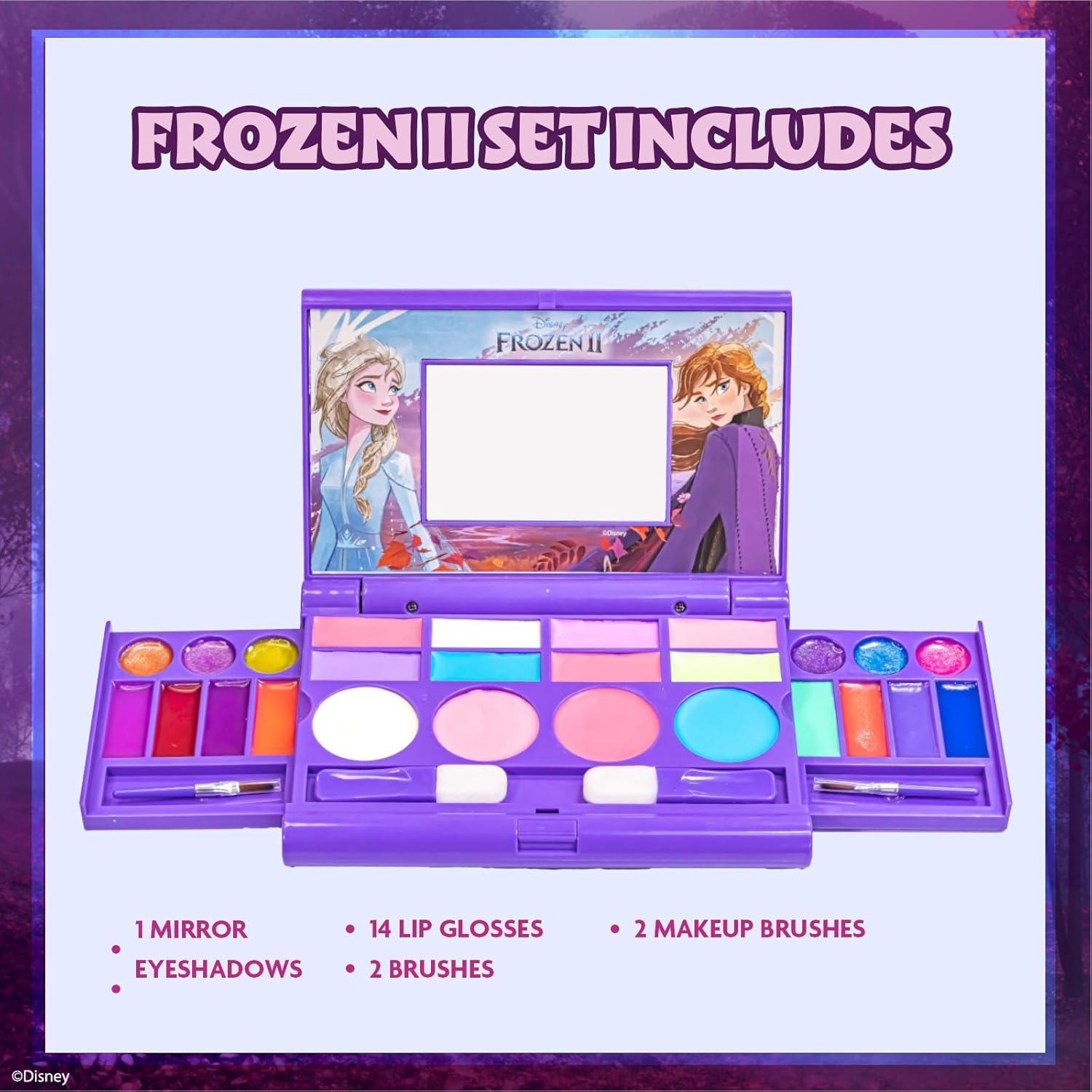 Conjunto de Cosméticos Disney Frozen Townley Girl - 14 Labiales, 4 Rubores, 8 Sombras