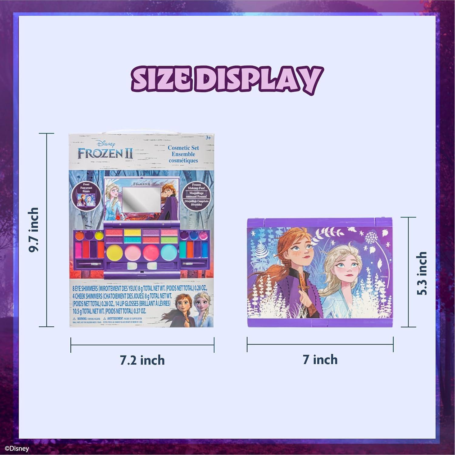 Conjunto de Cosméticos Disney Frozen Townley Girl - 14 Labiales, 4 Rubores, 8 Sombras