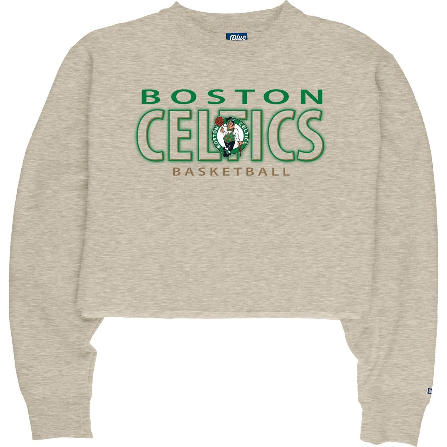 Sudadera recortada Blue 84 Boston Celtics para mujeres
