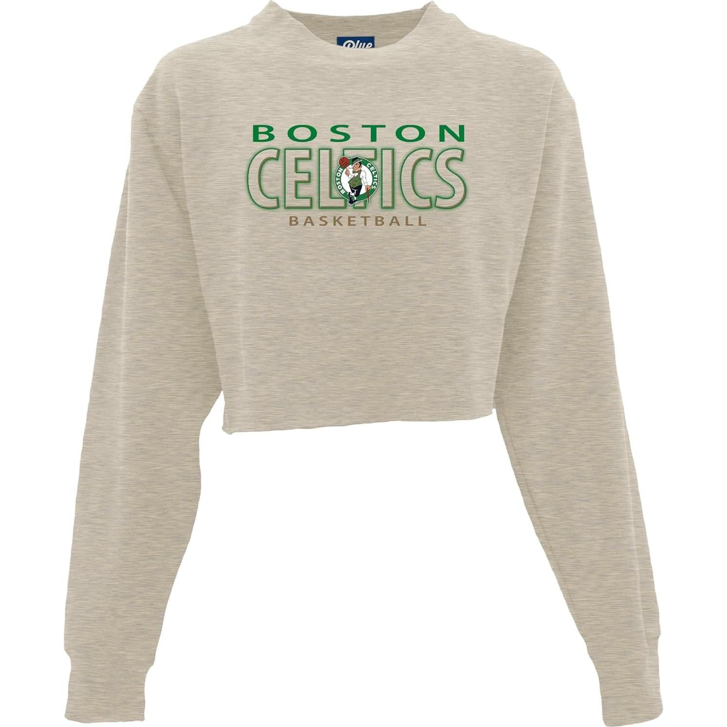 Sudadera recortada Blue 84 Boston Celtics para mujeres