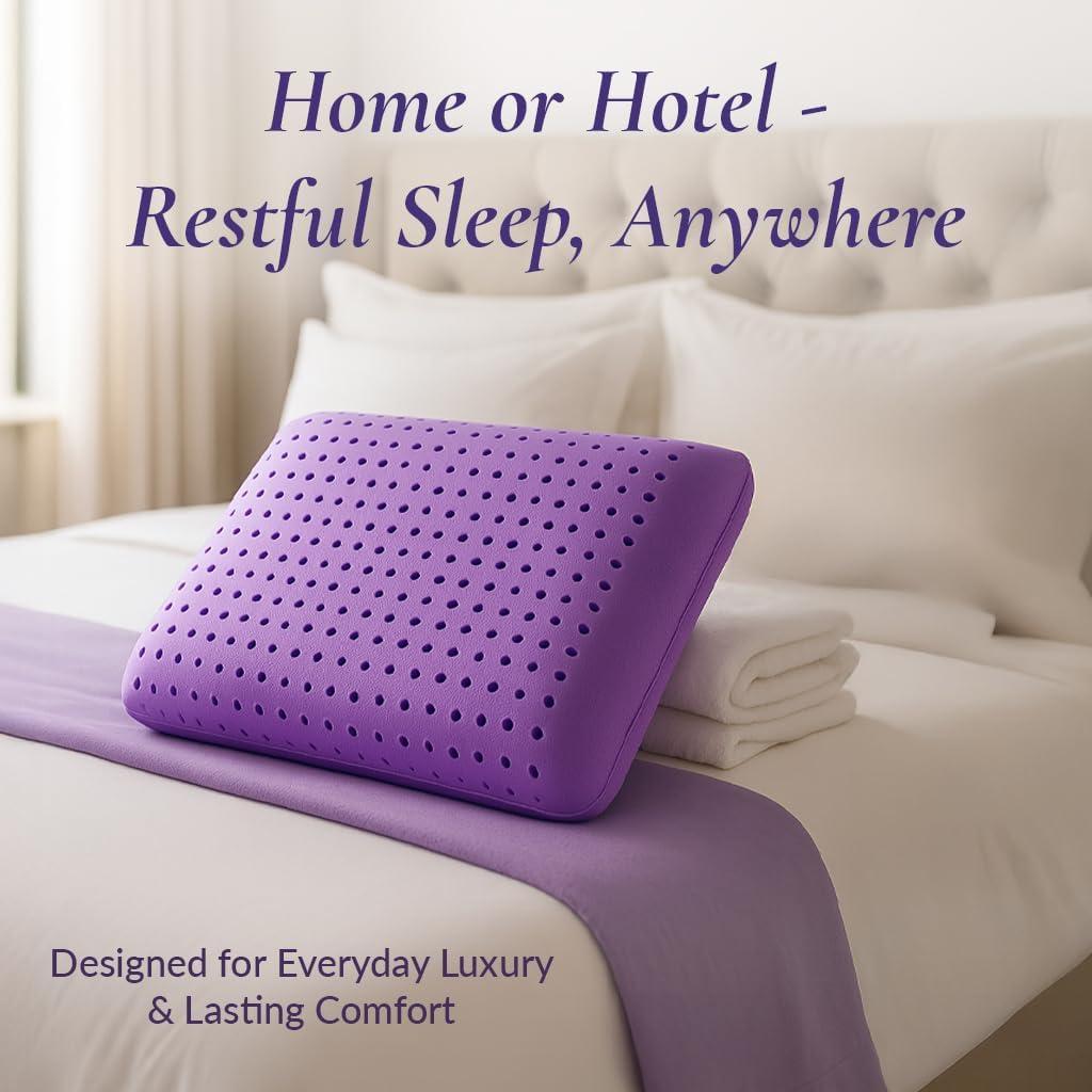 Almohada de Espuma Viscoelástica OMEO Estándar 61x41 cm Lavanda