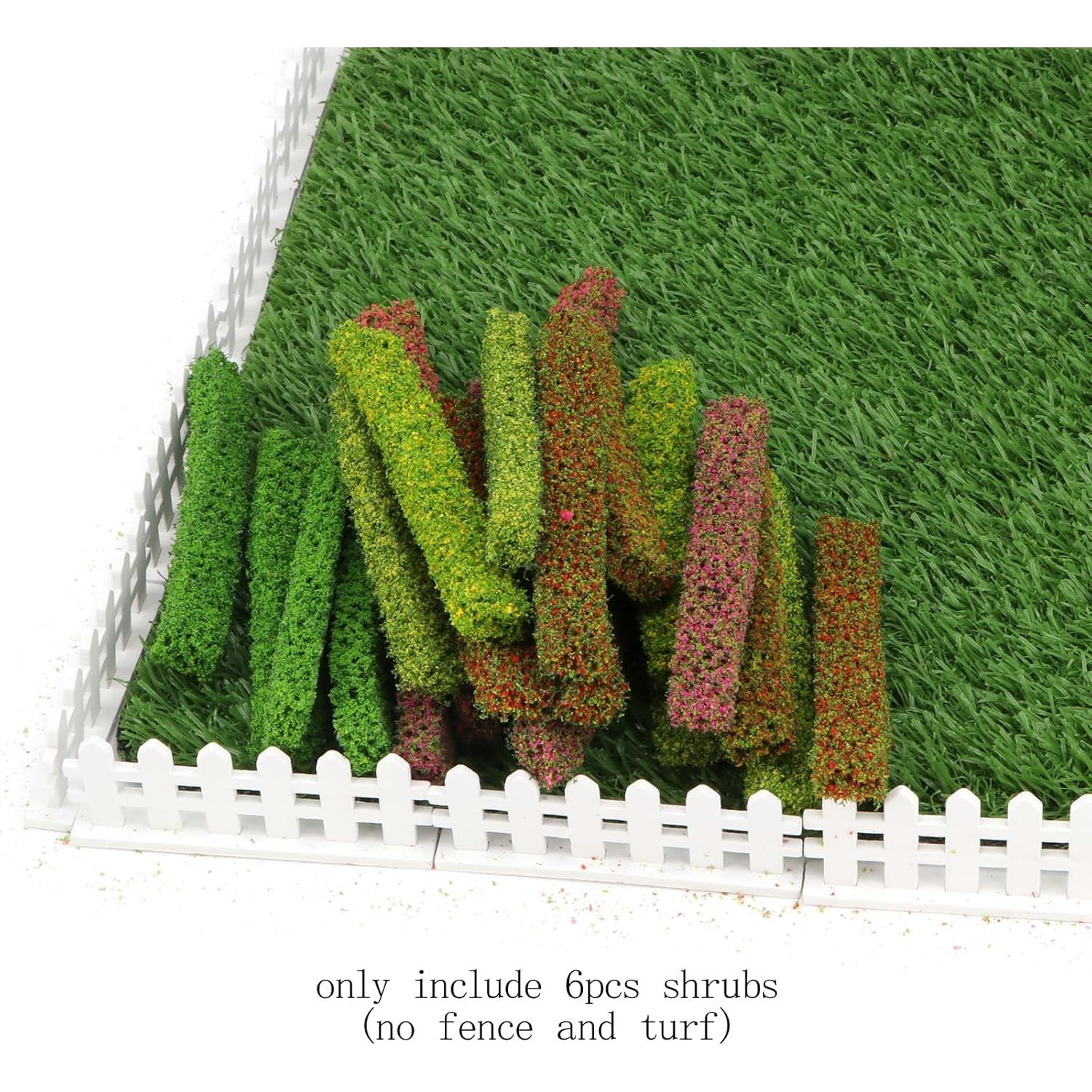 Miniatura Arbustos de Cama de Flores 6PCS Cutemini Verde