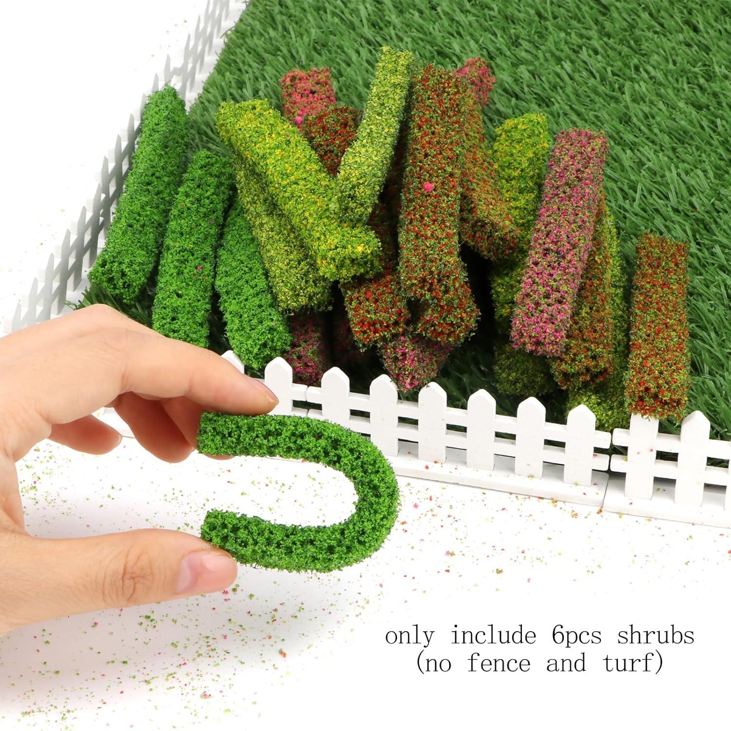 Miniatura Arbustos de Cama de Flores 6PCS Cutemini Verde