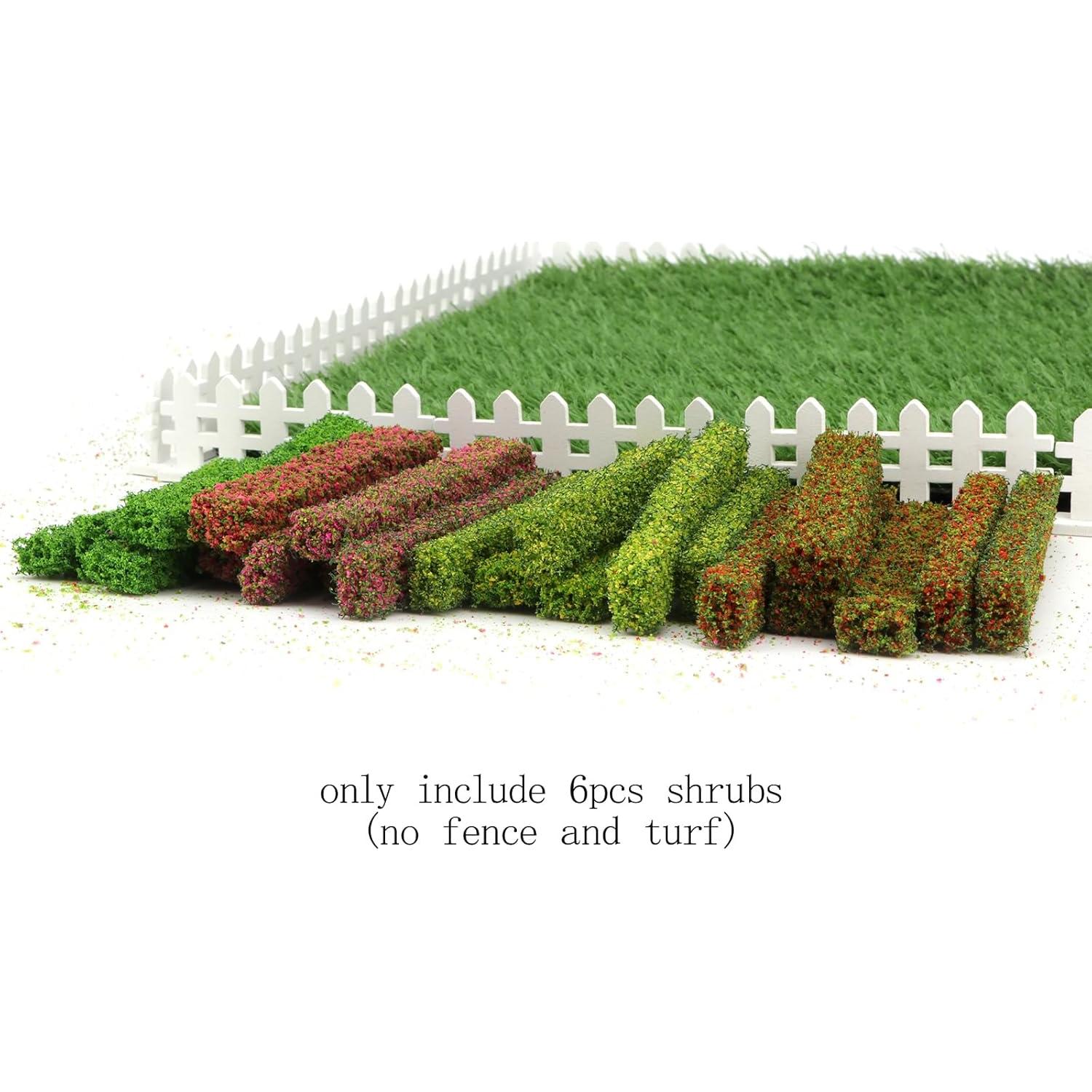 Miniatura Arbustos de Cama de Flores 6PCS Cutemini Verde