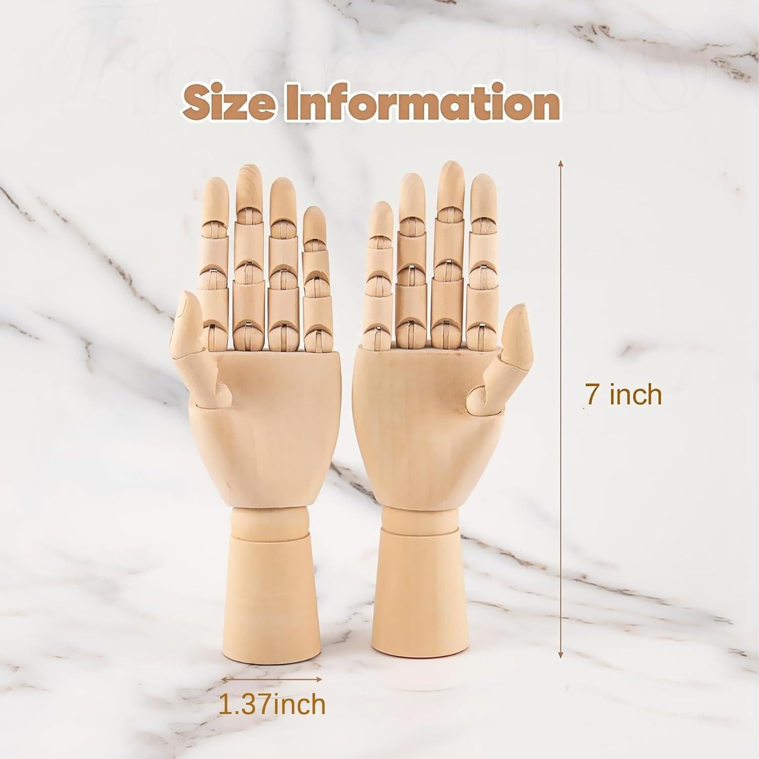 Maniquí Mano de Madera Flexible Framendino 2 Pack 17.78 cm