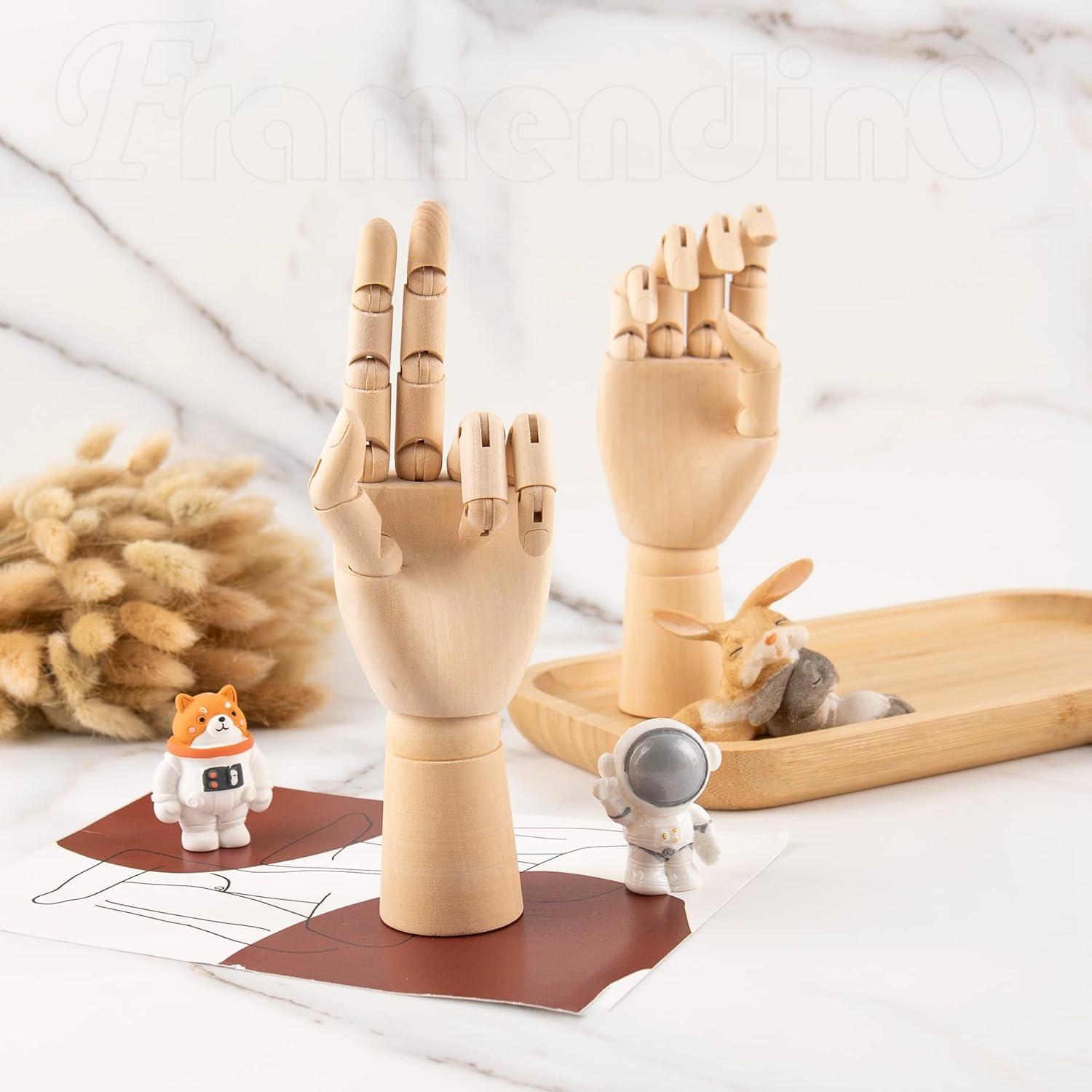 Maniquí Mano de Madera Flexible Framendino 2 Pack 17.78 cm