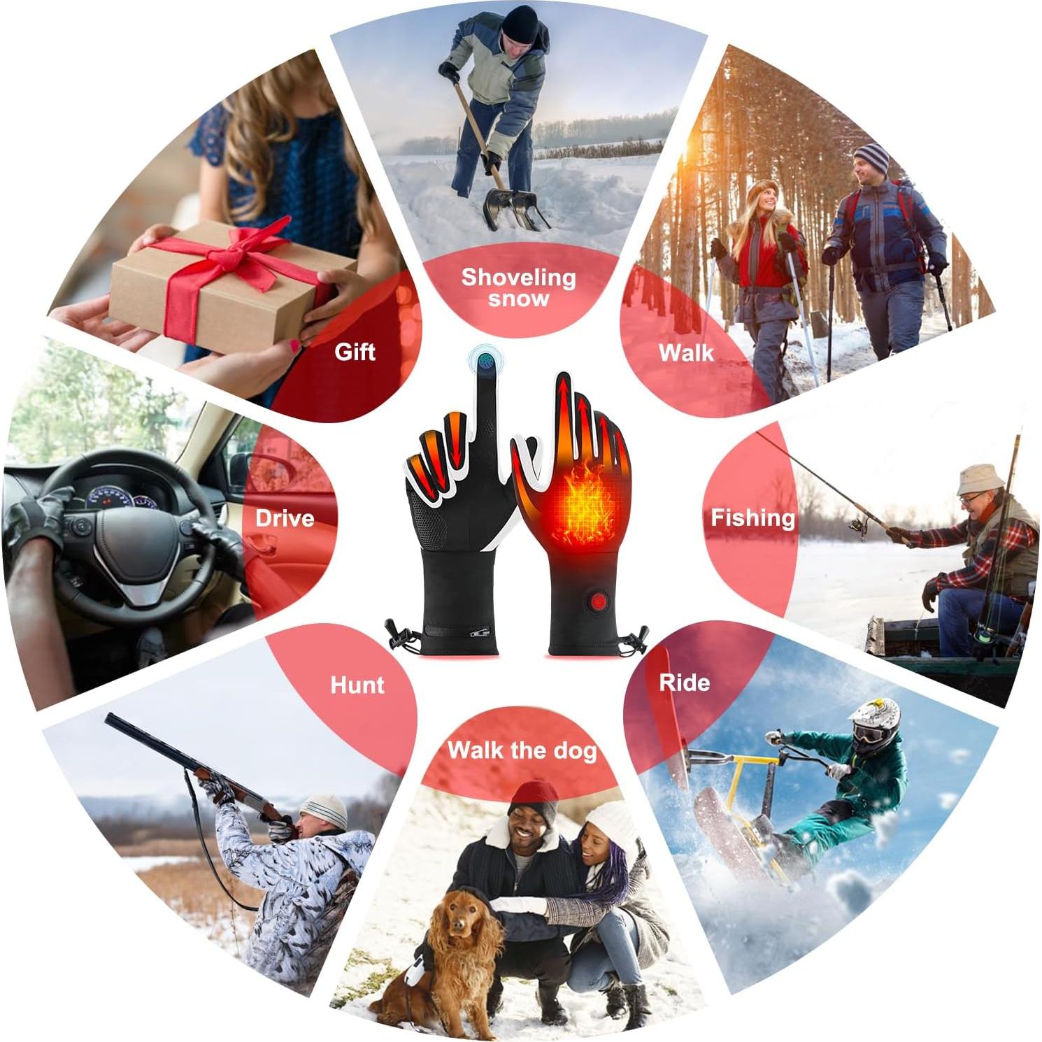 Forros de Guantes Calentados HyphessAda HT01-Blue Unisex