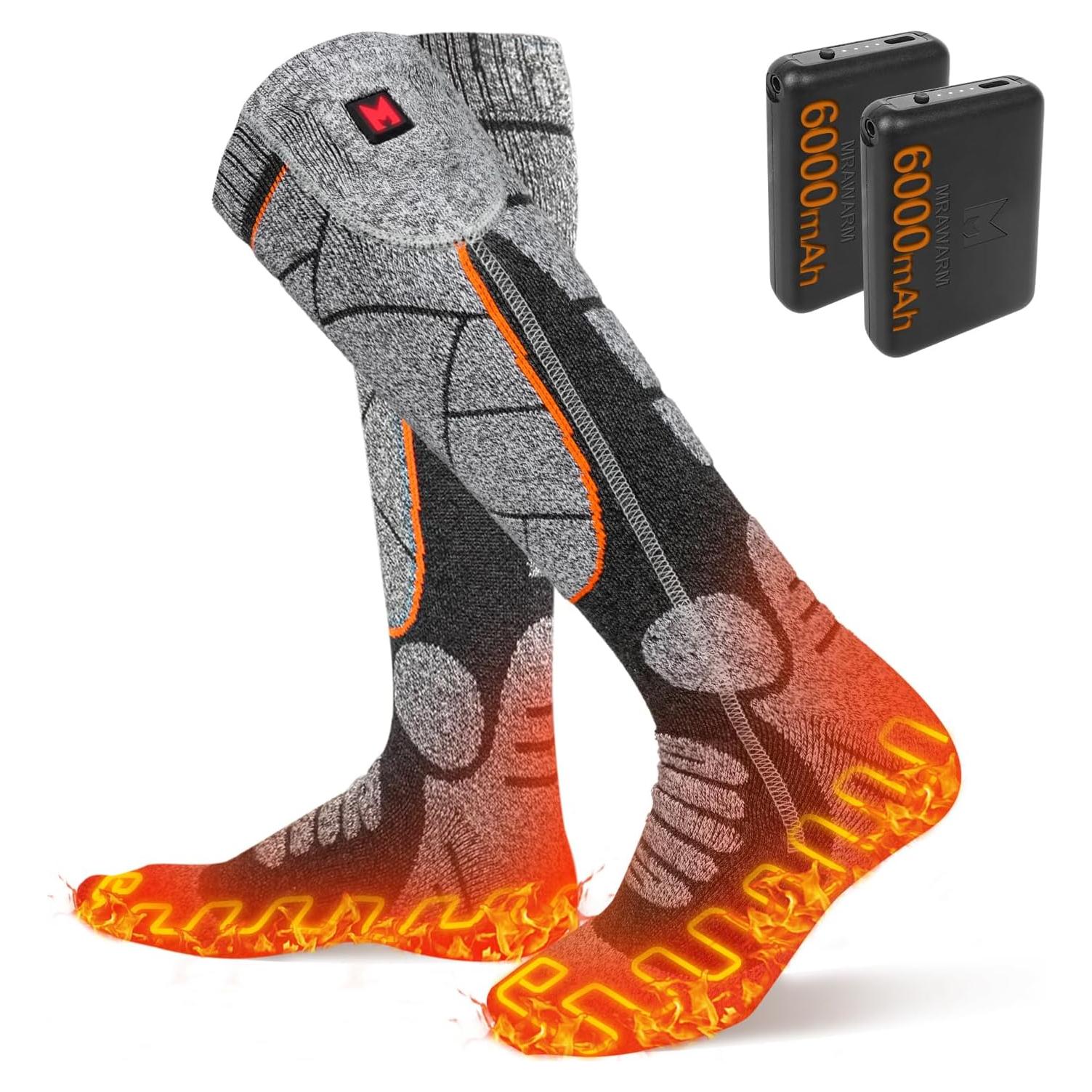 Calcetines Calentados MRAWARM 2024 Recargables 6000mAh Gris