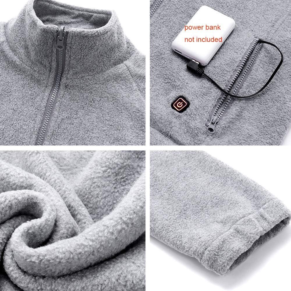 Chaqueta Calentada Unisex Forro Polar ST2040 USB Gris