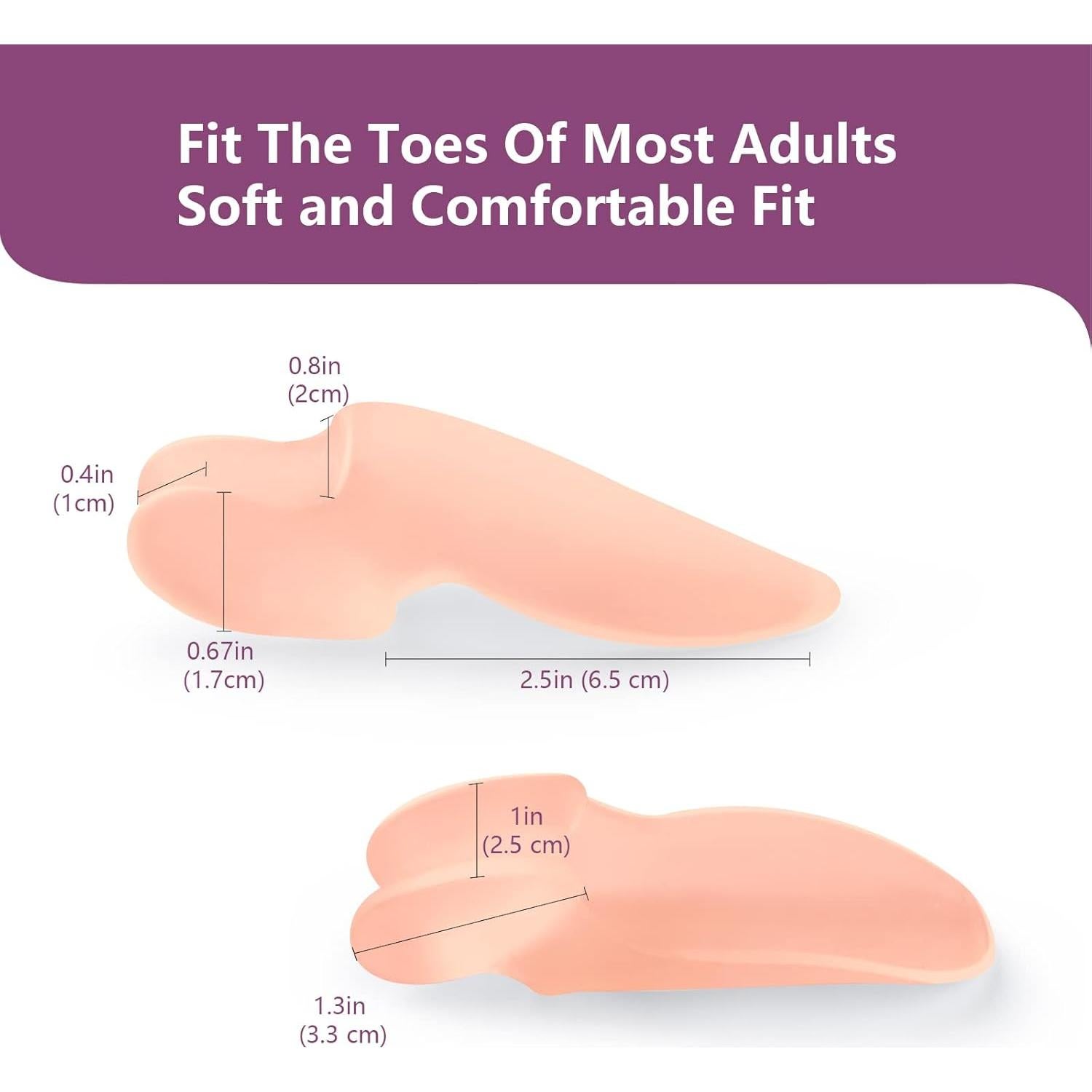 Protector de Juanetes Promifun - 10 Almohadillas de Gel Beige