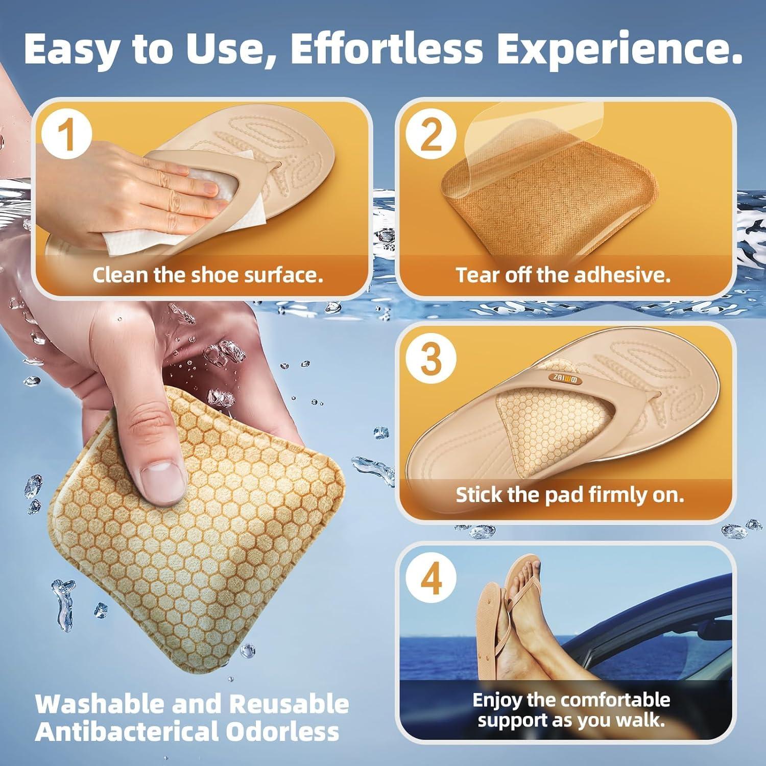 Inserts de Soporte Arqueado ZAIWOO para Pies Planos - Beige Bajo